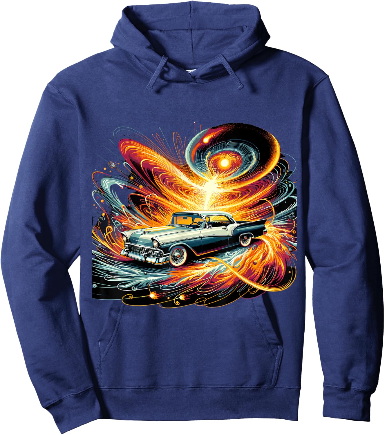 Supernova Speed Classic Car Cosmic Hoodie - Hoodie | Navy