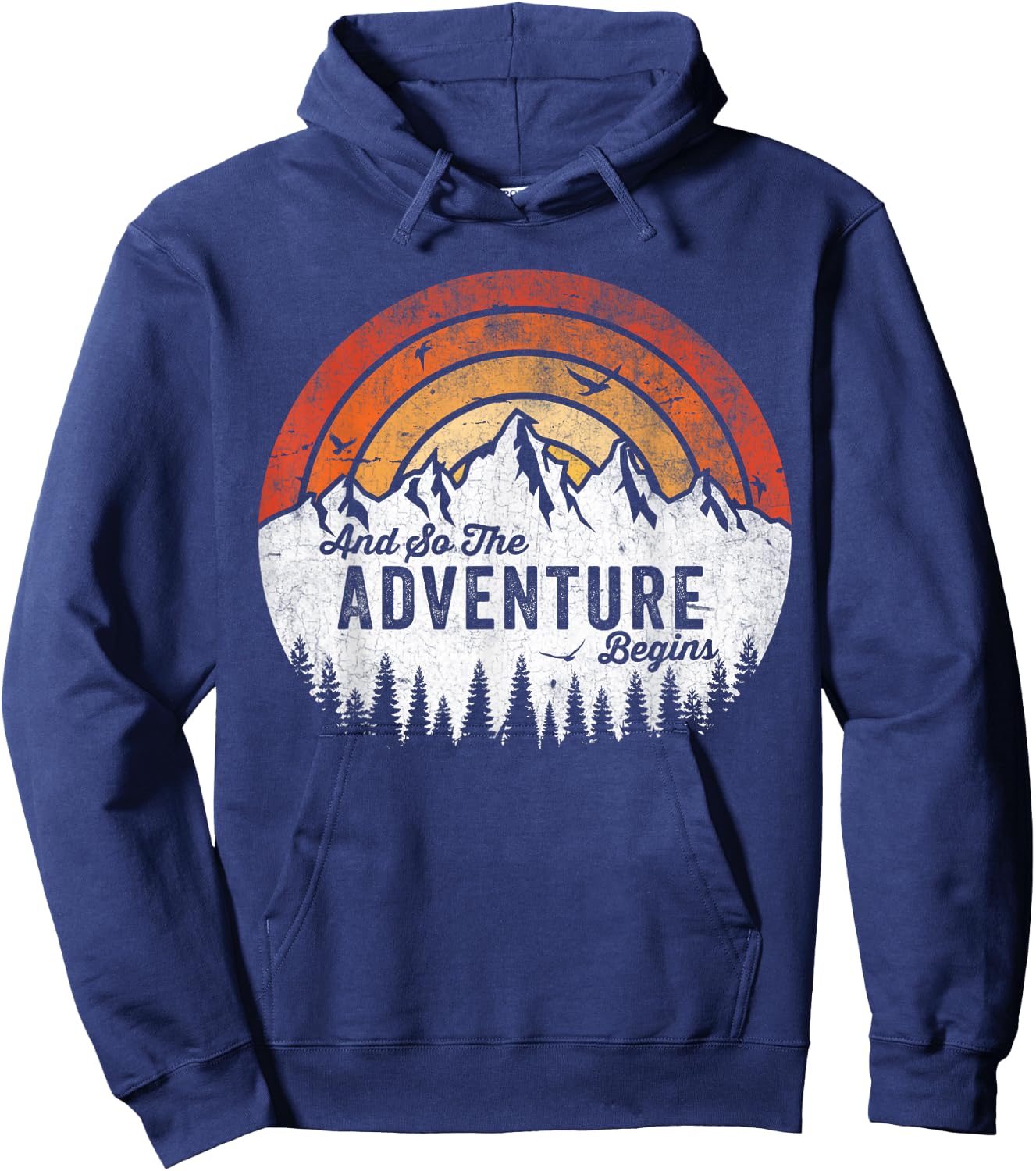 Adventure Begins Camping Family Hoodie - Hoodie | Navy