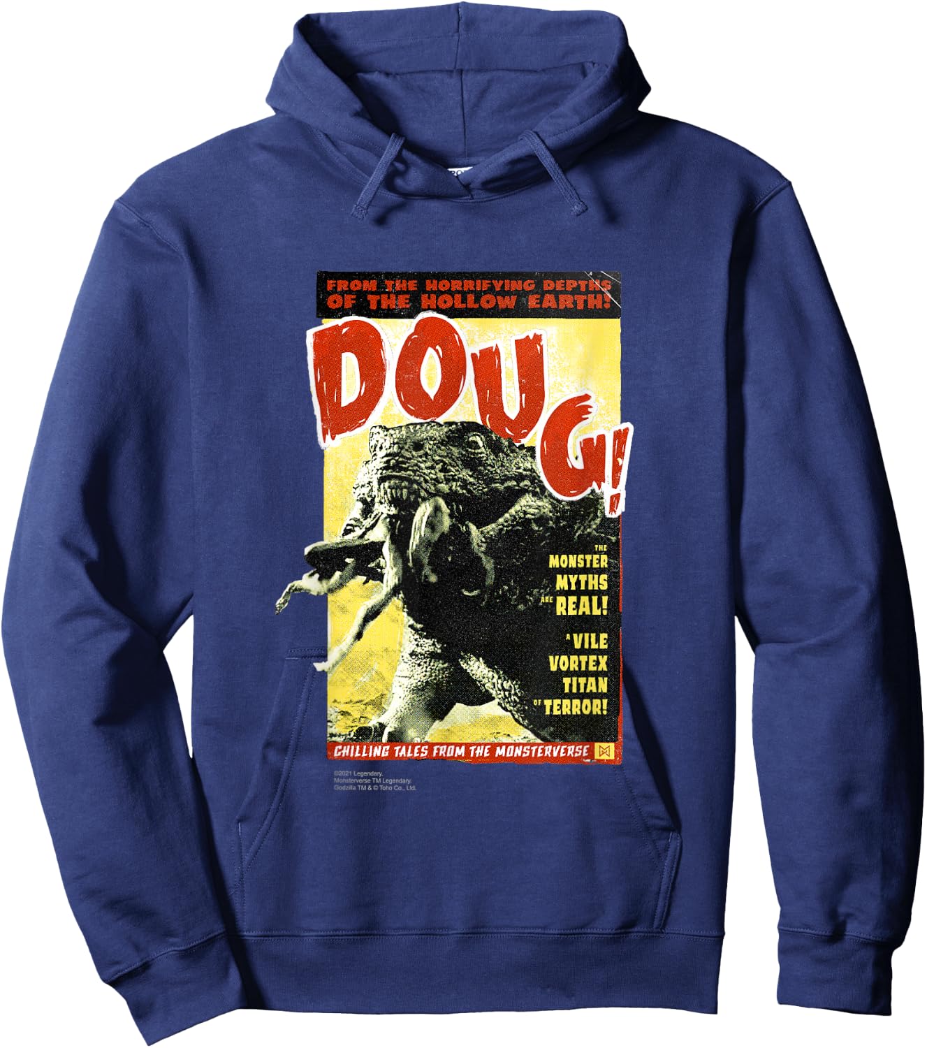 Godzilla vs Kong - Doug! retro poster Hoodie - Hoodie | Navy