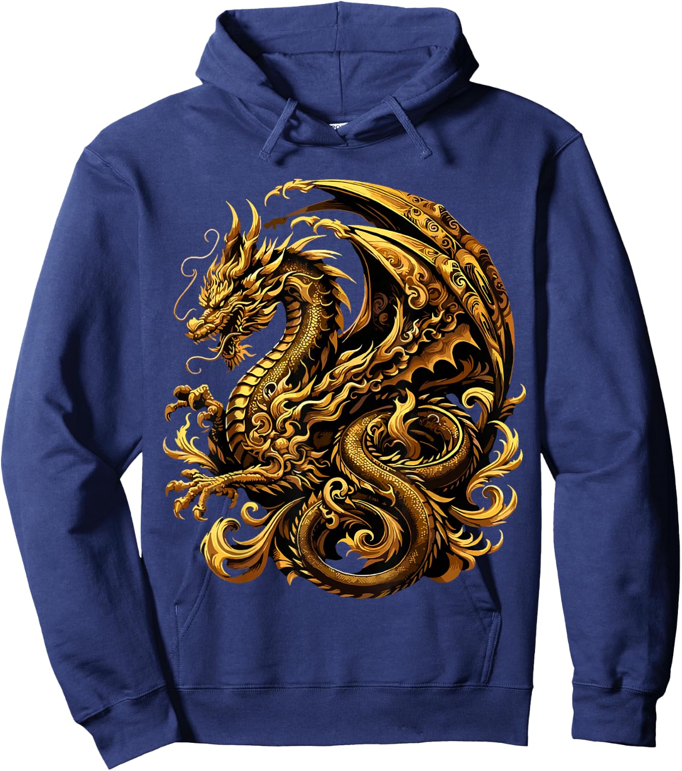 Golden Dragon Hoodie - Hoodie | Navy