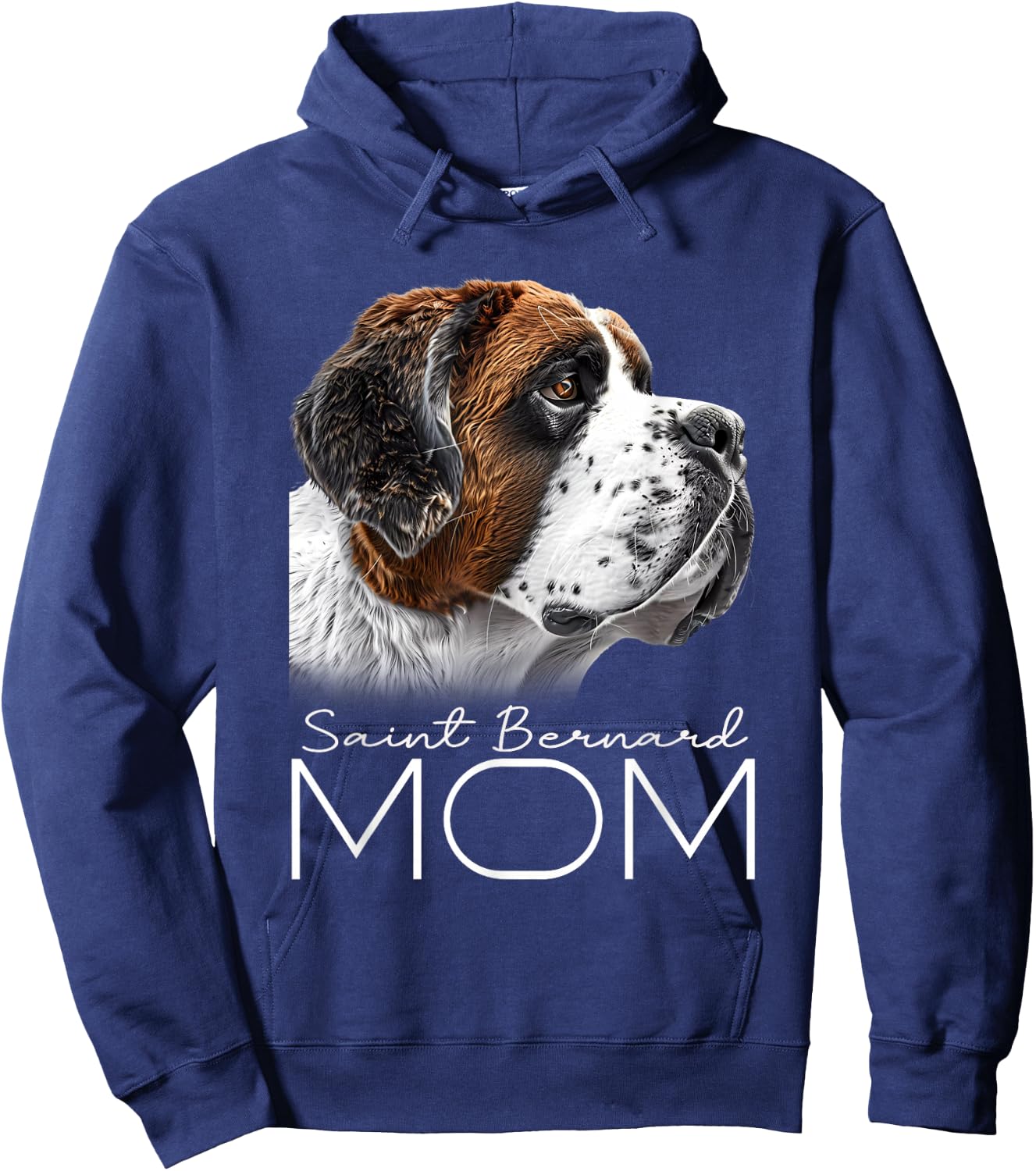 Saint Bernard Mom Hoodie - Hoodie | Navy