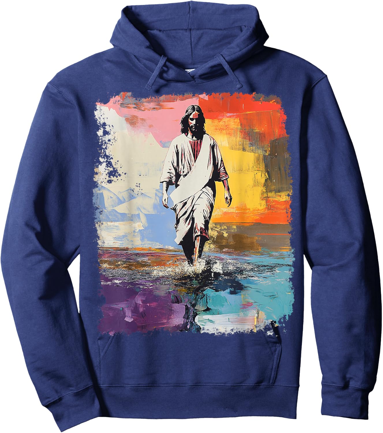 A Jesus Christ Design Hoodie - Hoodie | Navy