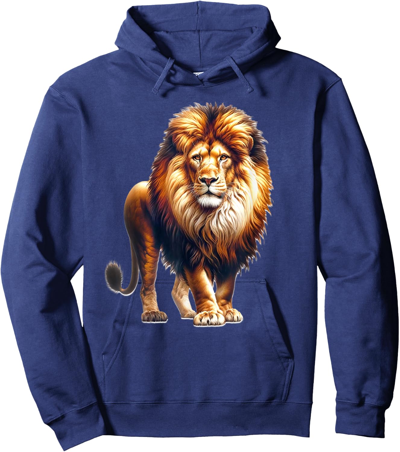 Lion Majestic Kingly Hoodie - Hoodie | Navy