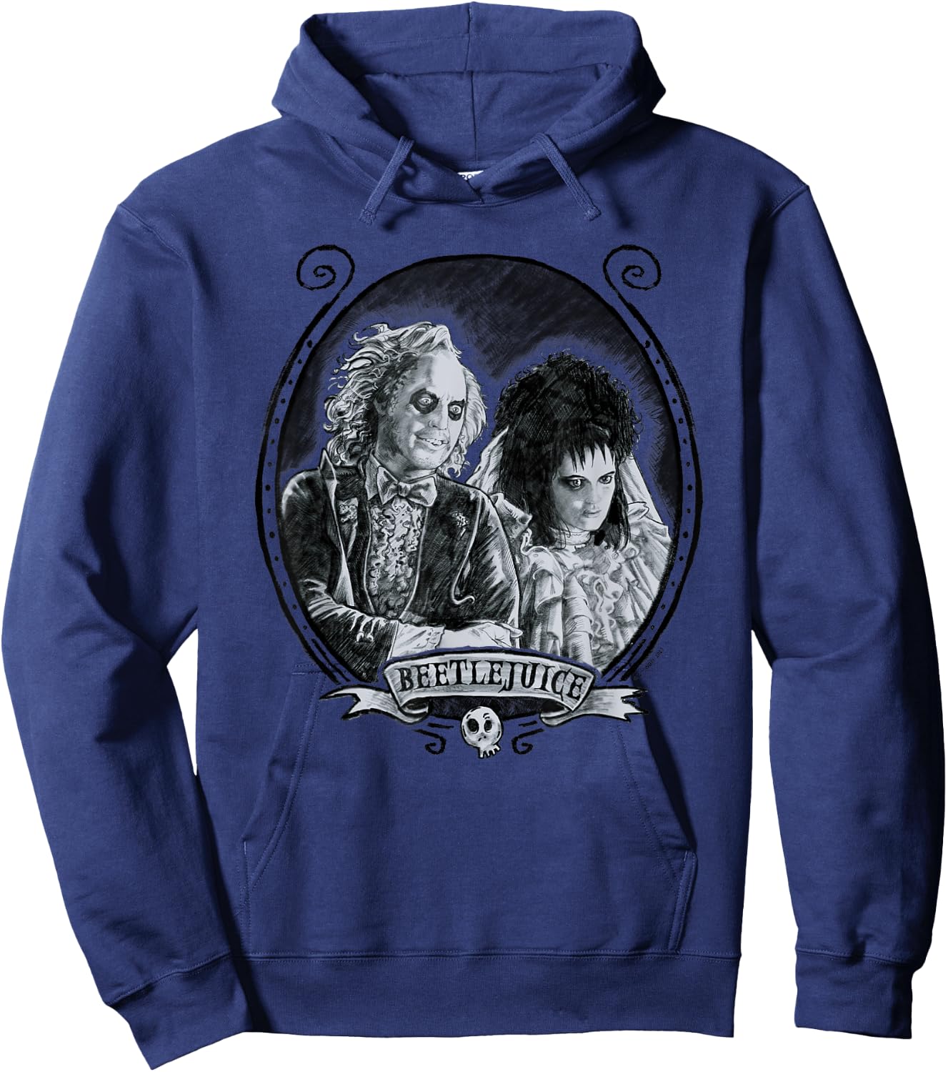 Beetlejuice - Graphite Beetlejuice Hoodie - Hoodie | Navy