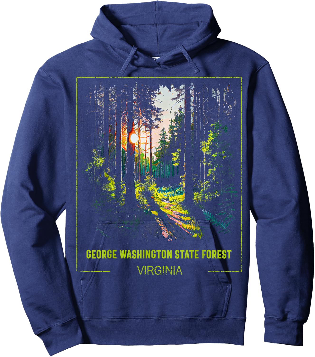 George Washington State Forest Virginia Hoodie - Hoodie | Navy