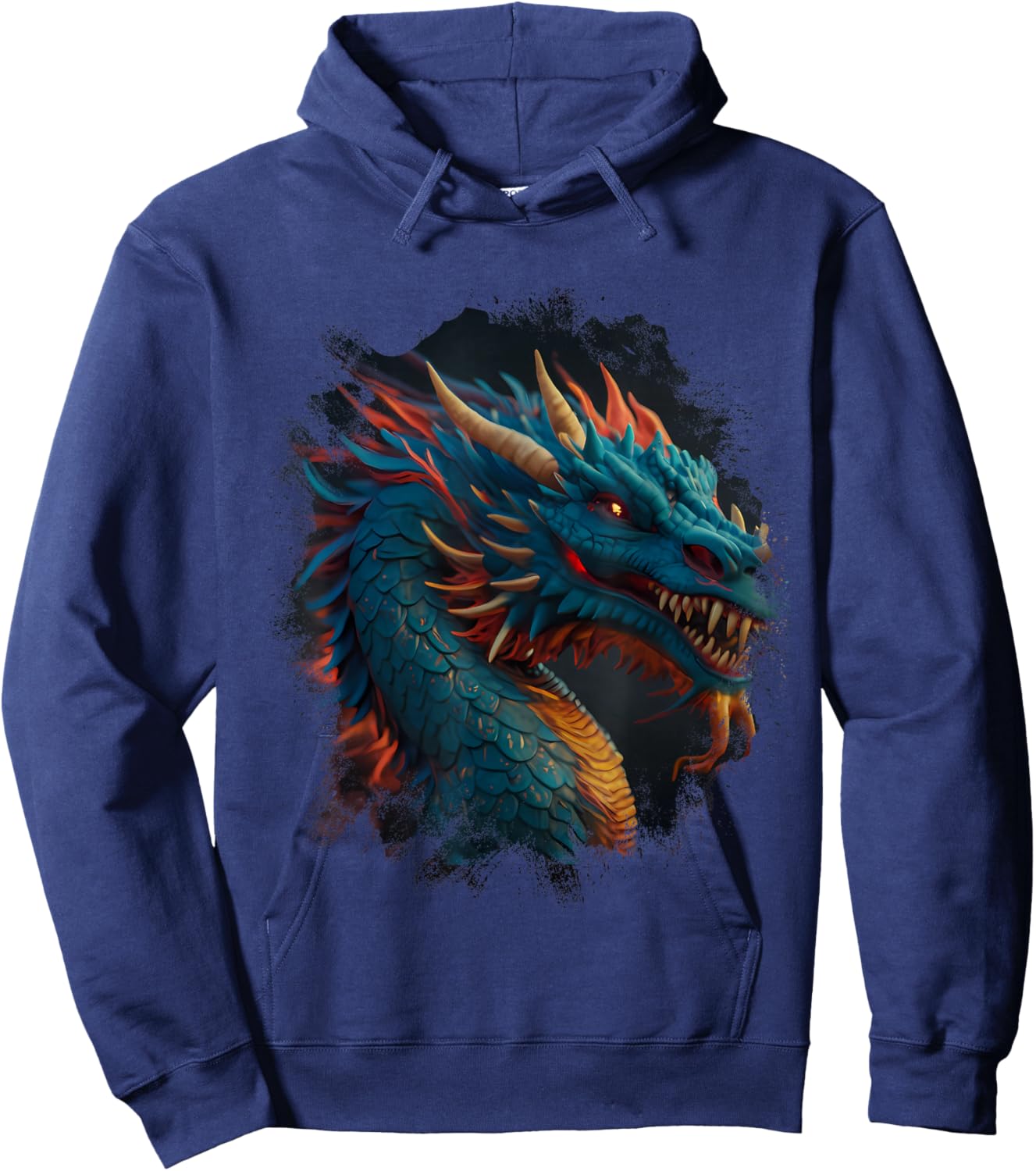 Dragon Chinese Mythical Creature Japanese Hoodie - Hoodie | Navy