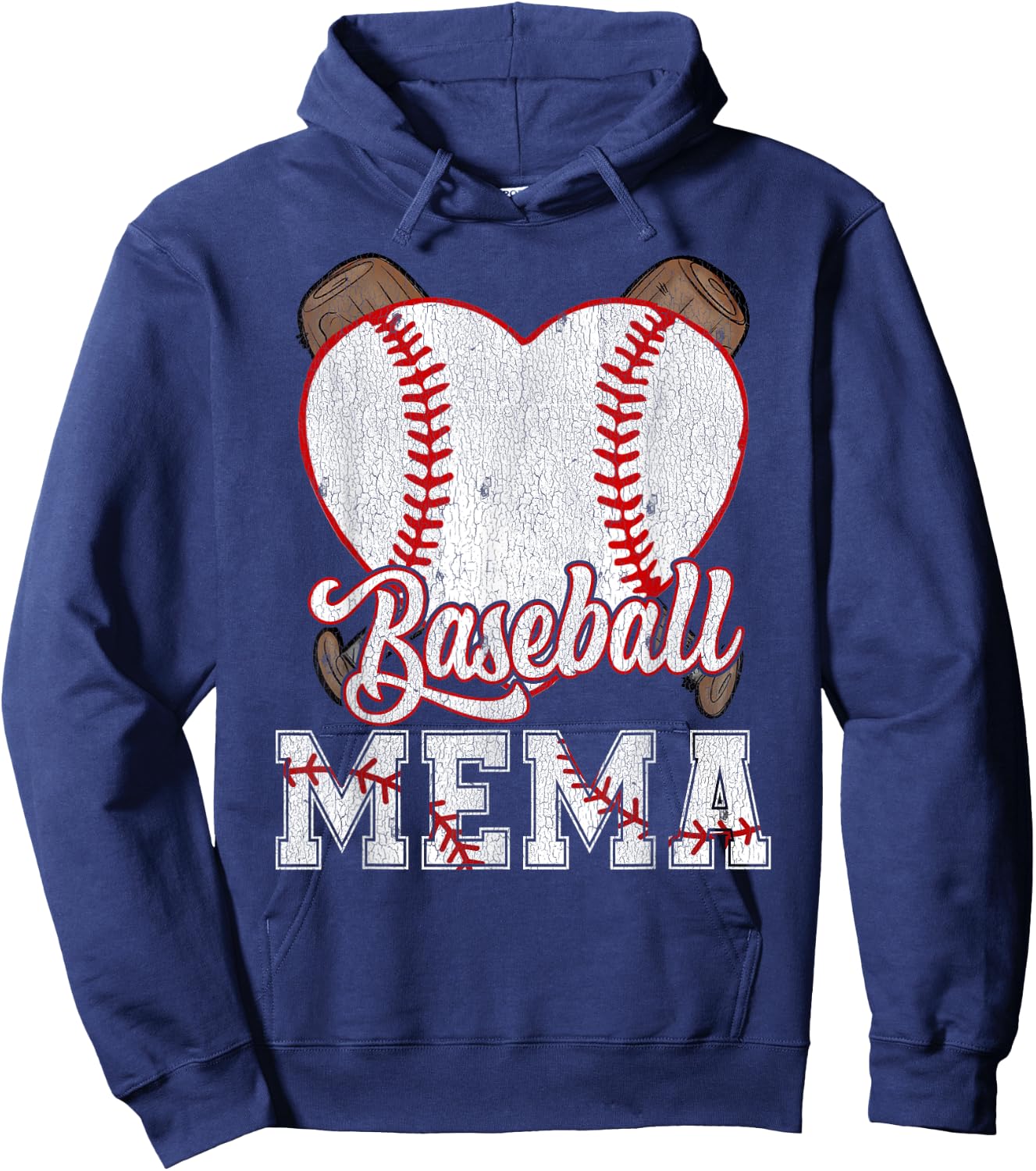 Vintage Baseball Mema Proud Ball Mema Hoodie - Hoodie | Navy