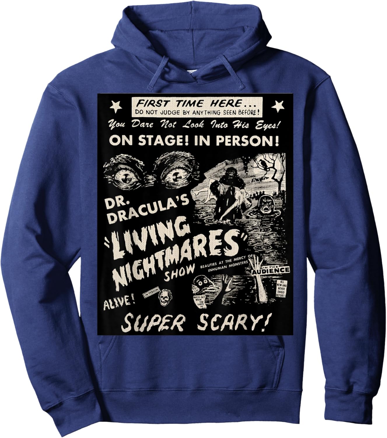 Vintage Halloween Slasher Horror Movie Hoodie - Hoodie | Navy