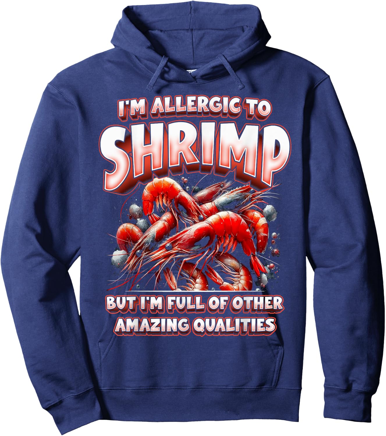 Shrimp Allergy Hoodie - Hoodie | Navy