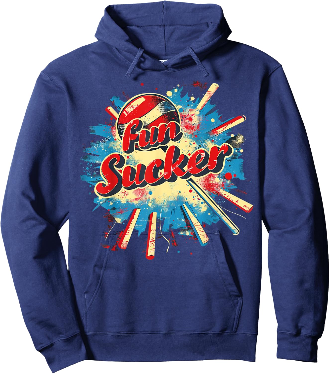 Fun Sucker Humor Design, Playful Lollipop Art Hoodie - Hoodie | Navy