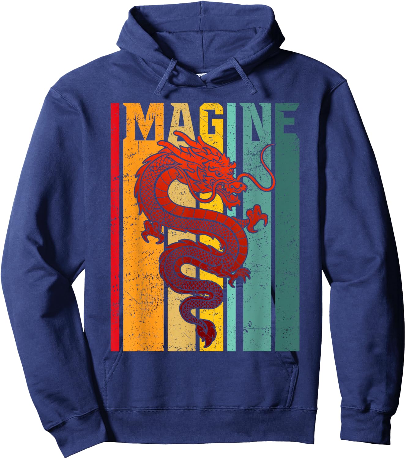 Imagine Dragon Vintage Cool Art Hoodie - Hoodie | Navy