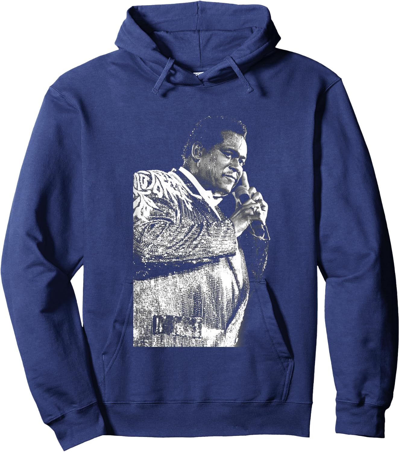 Stephen Wright Photography Luther Vandross Live , Men's -Adults, Black, Small, Short Sleeve, Classic Fit, , Regular, Medium Sleeve Length Hoodie - Hoodie | Navy