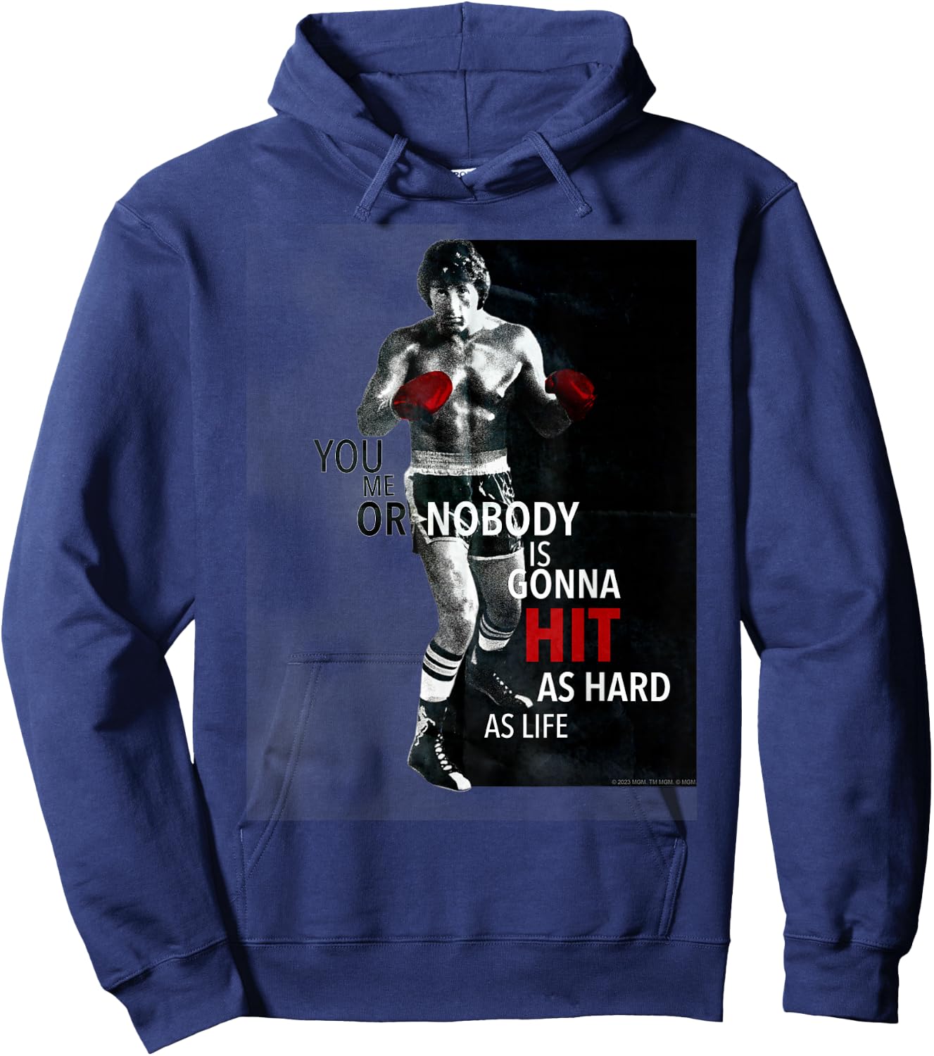 Rocky Nobody is Gonna Hit As Hard Hoodie - Hoodie | Navy