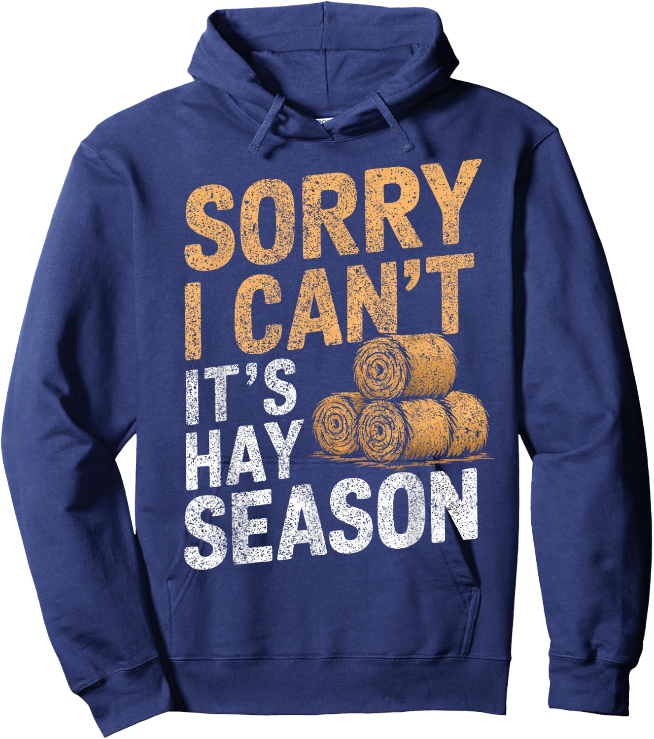 Farming Hay Season Hay Farmer Hoodie - Hoodie | Navy