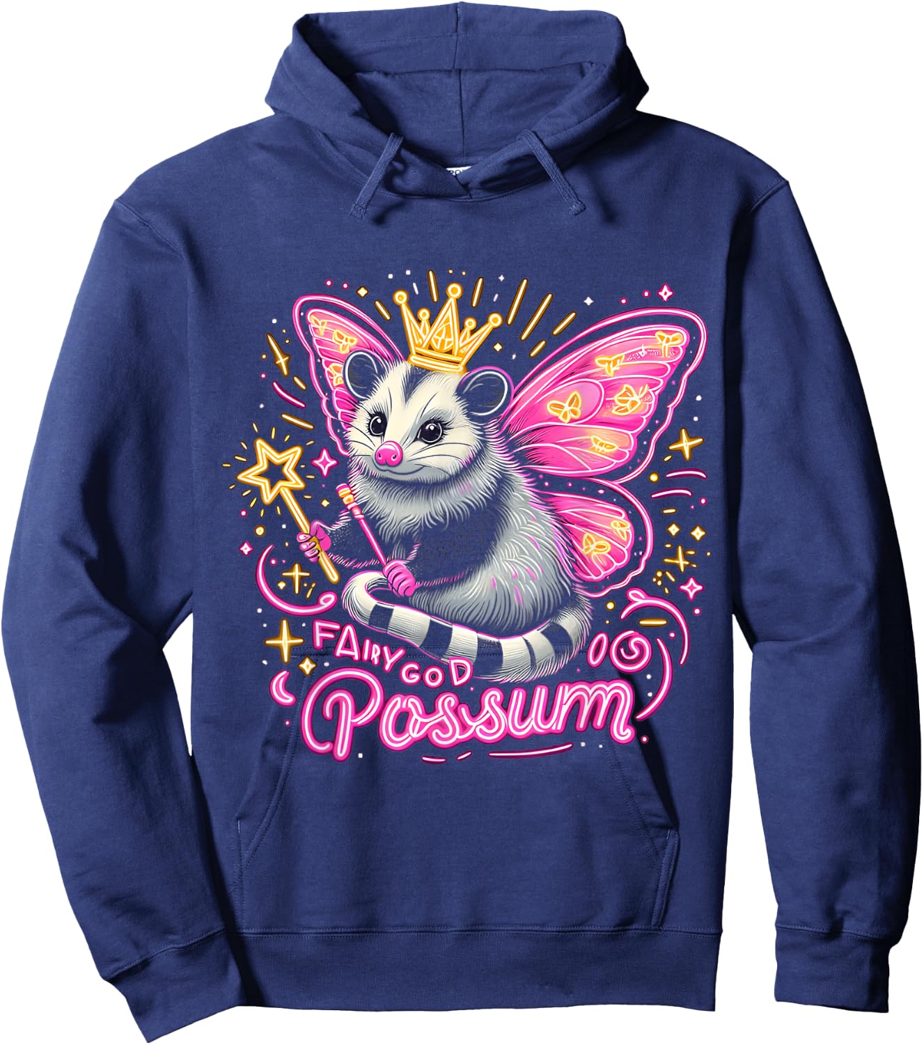 It Is I Your Fairy God Possum Funny Opossum Hoodie - Hoodie | Navy