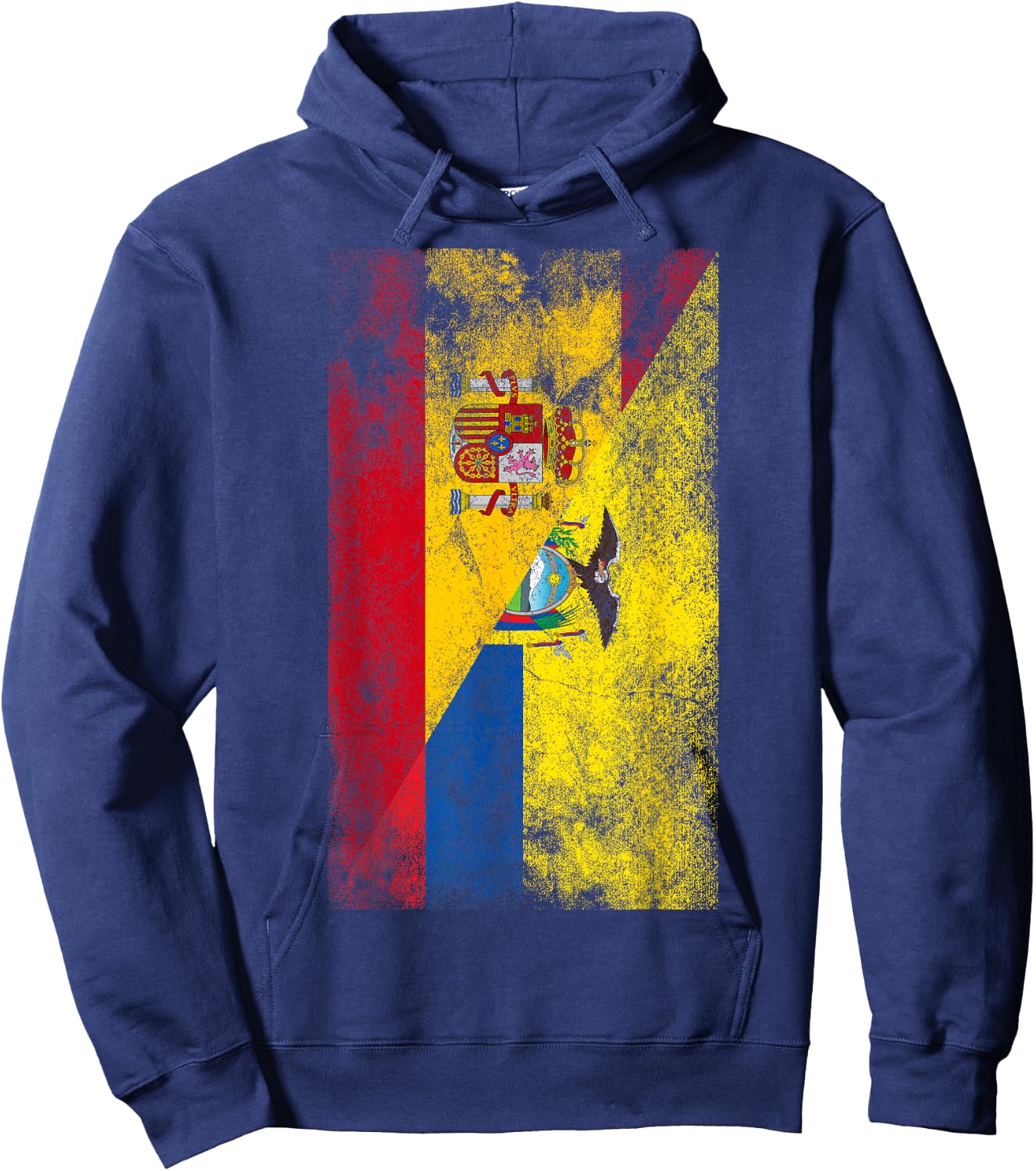 Spain & Ecuador Flags - Spanish Ecuadorian Hoodie - Hoodie | Navy
