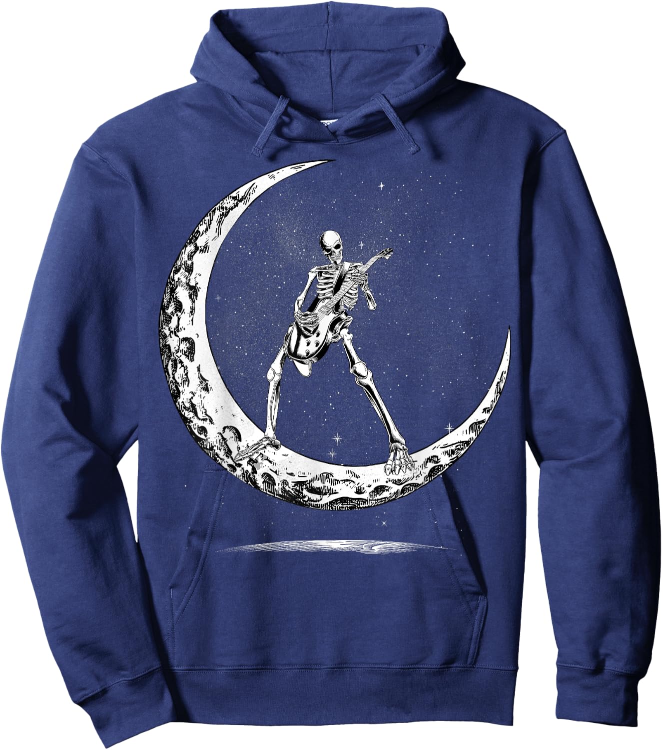 Skeleton Playing Guitar Rock And Roll Band Kids Hoodie - Hoodie | Navy