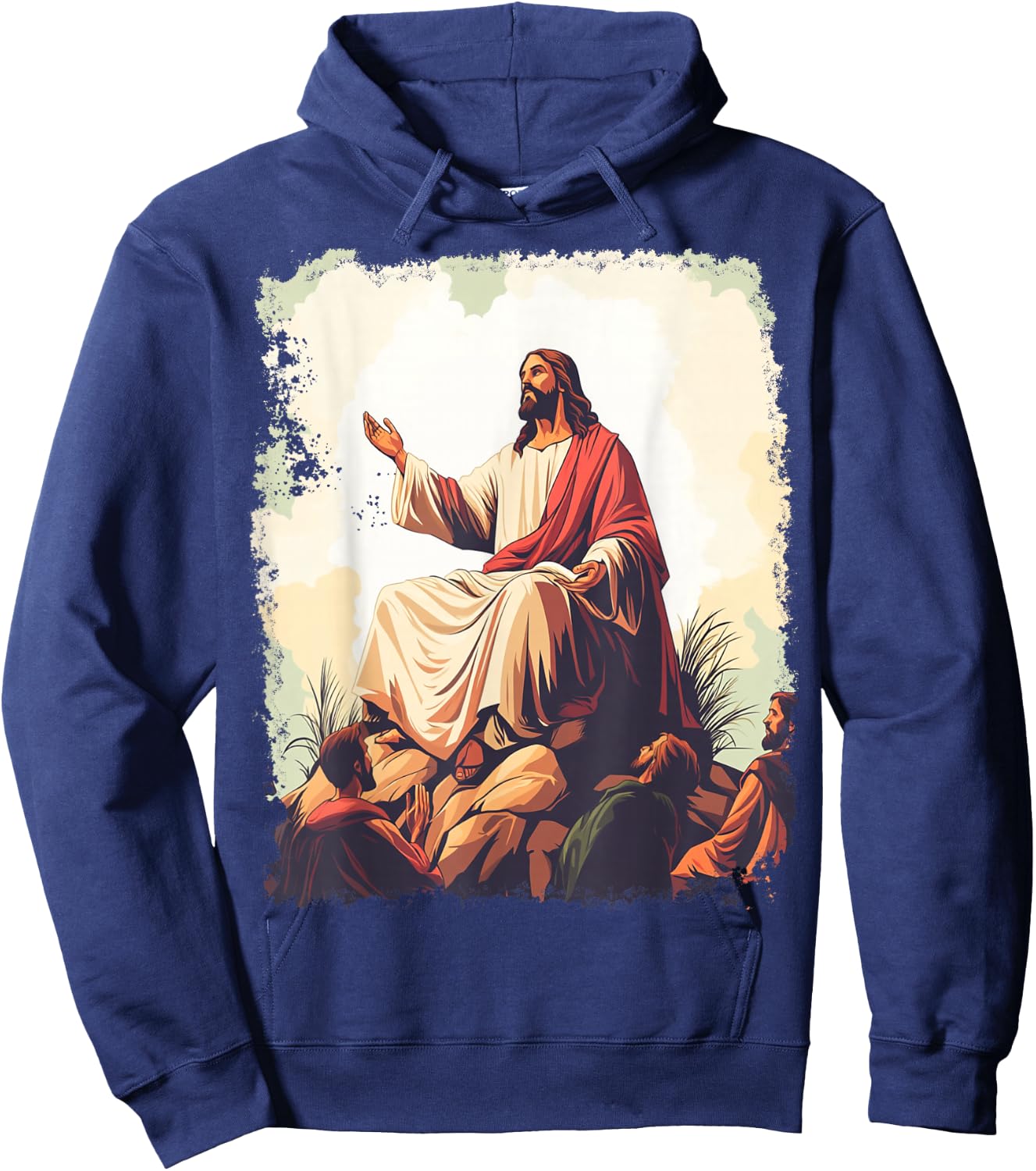 Sermon on the Mount Jesus Christian Hoodie - Hoodie | Navy