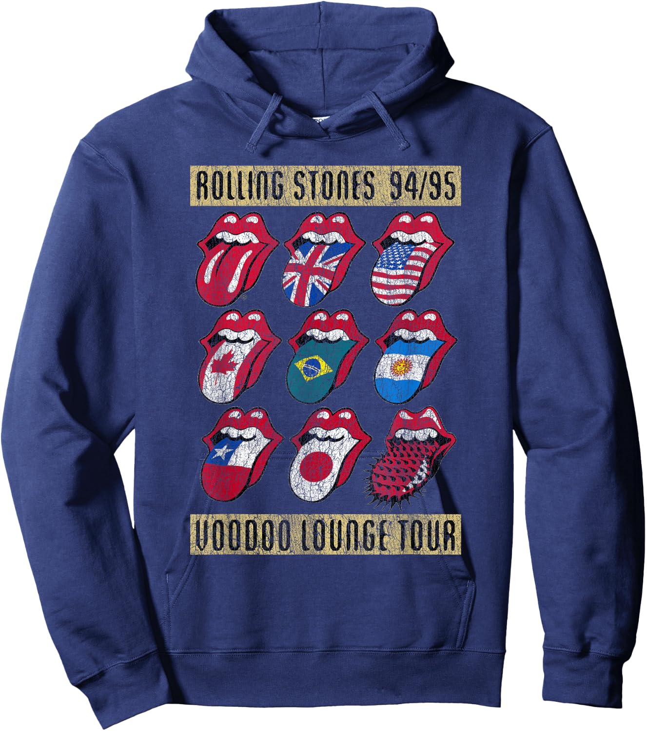 Rolling Stones Voodoo Lounge Charcoal Hoodie - Hoodie | Navy
