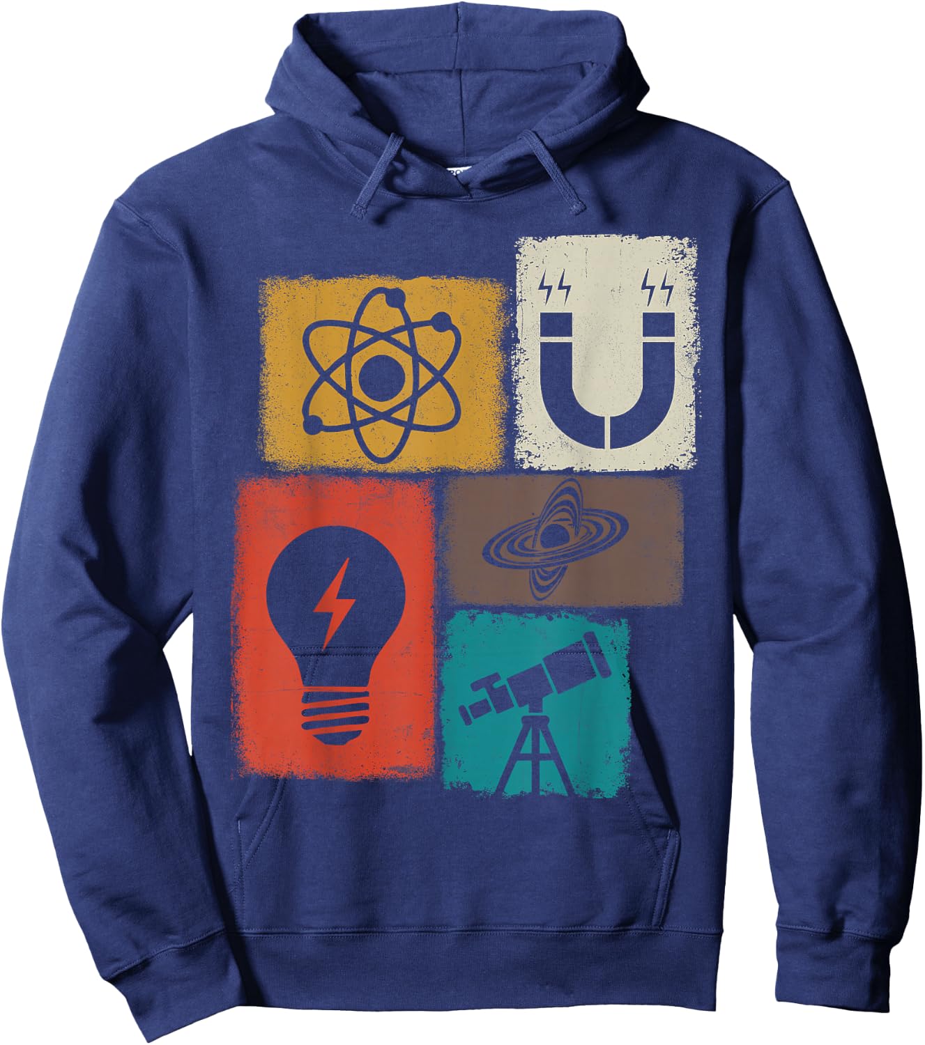 Physicist Vintage Collage Physics Hoodie - Hoodie | Navy