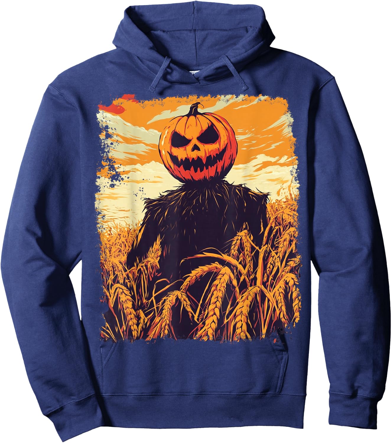 Halloween Pumpkin Man Hoodie - Hoodie | Navy