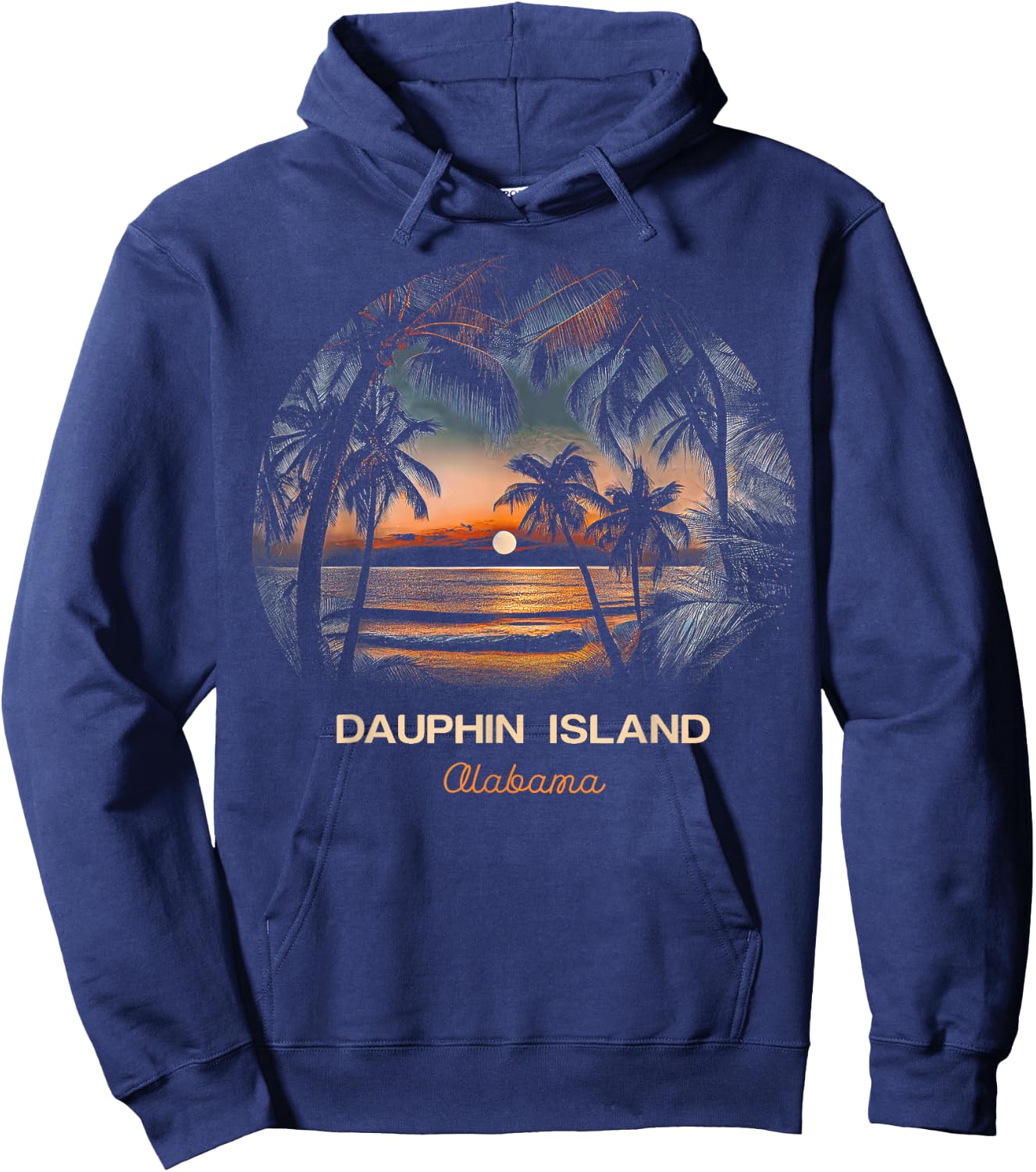 Dauphin Island Alabama Hoodie - Hoodie | Navy
