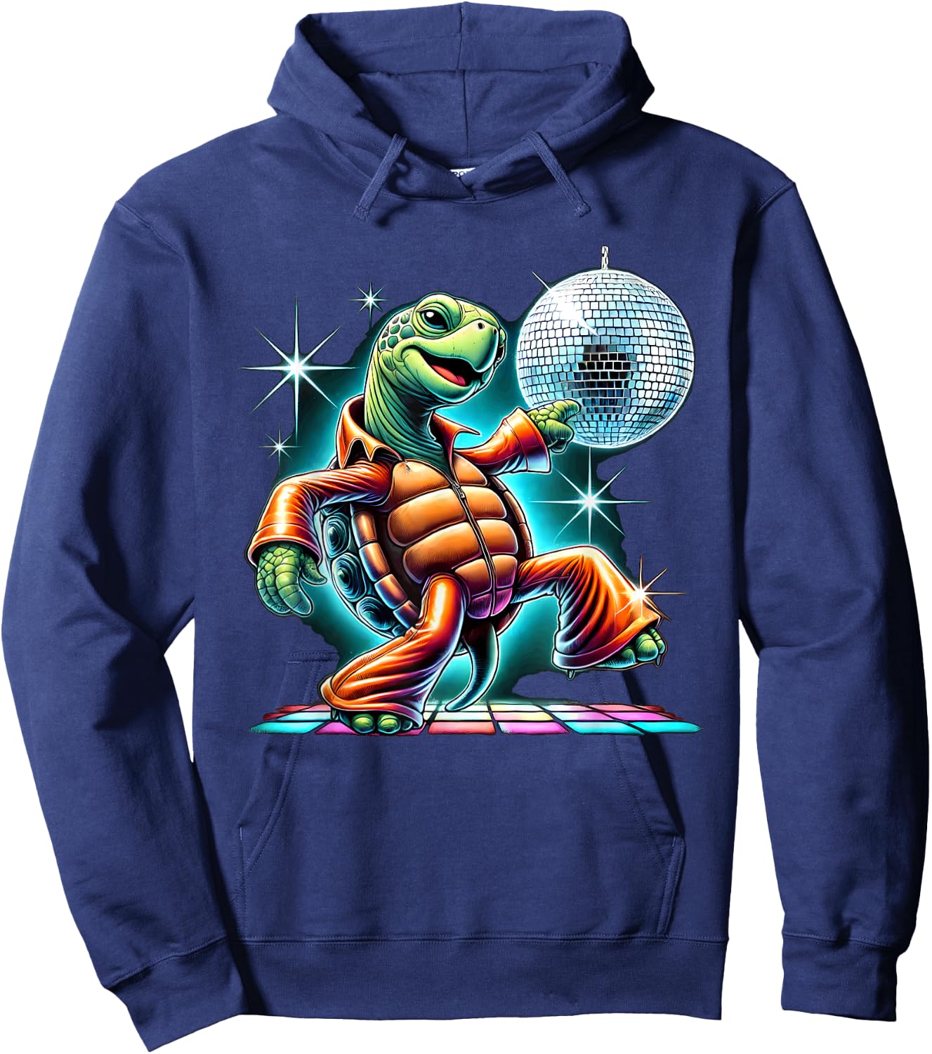 Aesthetic Turtle Disco Hoodie - Hoodie | Navy