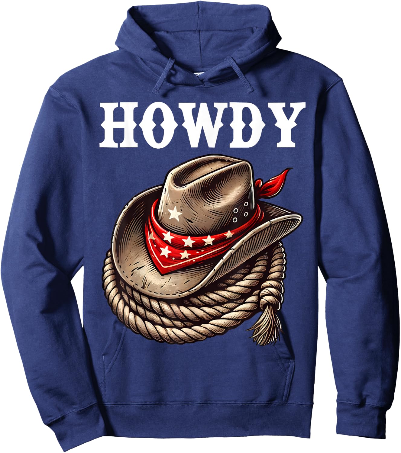 Howdy Cowboy Hat funny Western Rodeo Hoodie - Hoodie | Navy