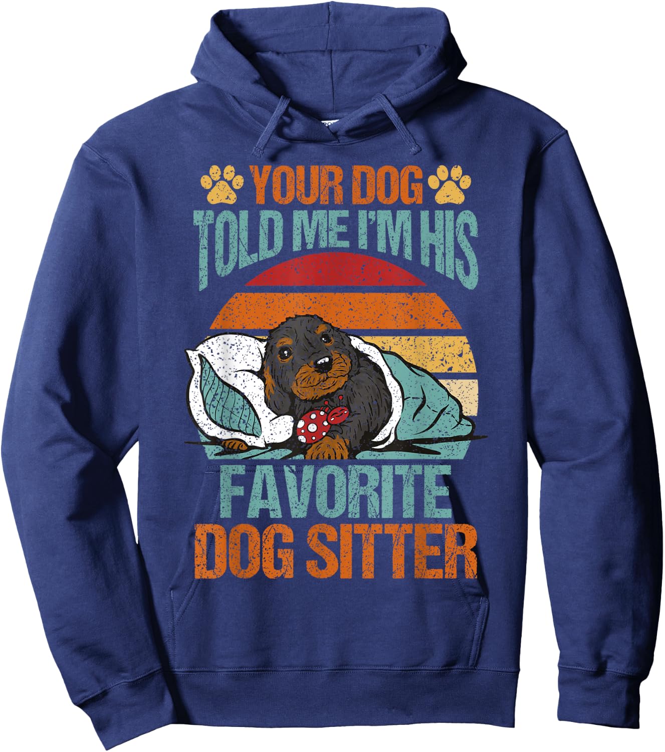 Dog Sitting Walker Sitter Pet Sitters Hoodie - Hoodie | Navy