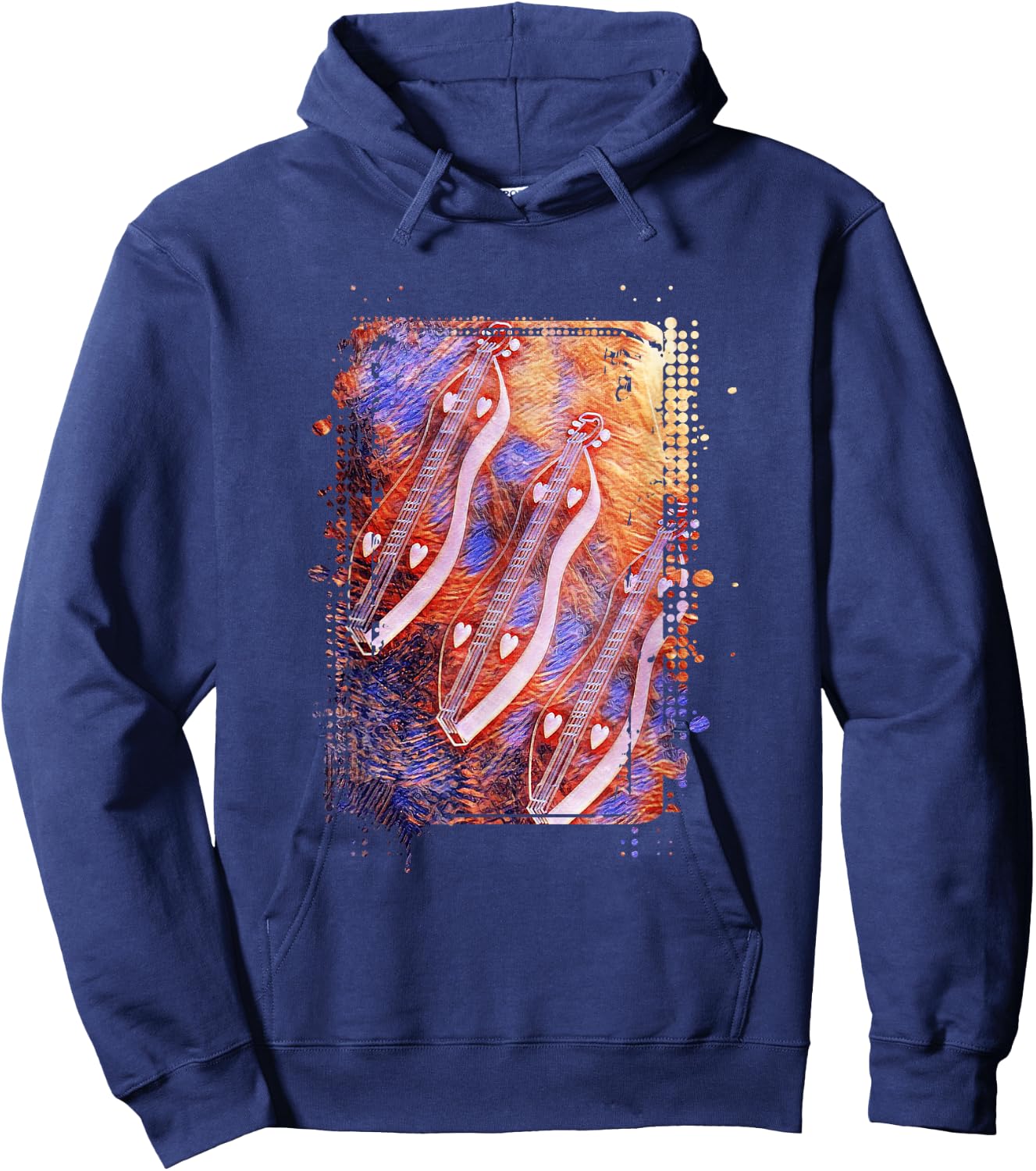Colorful Dulcimer Hoodie - Hoodie | Navy