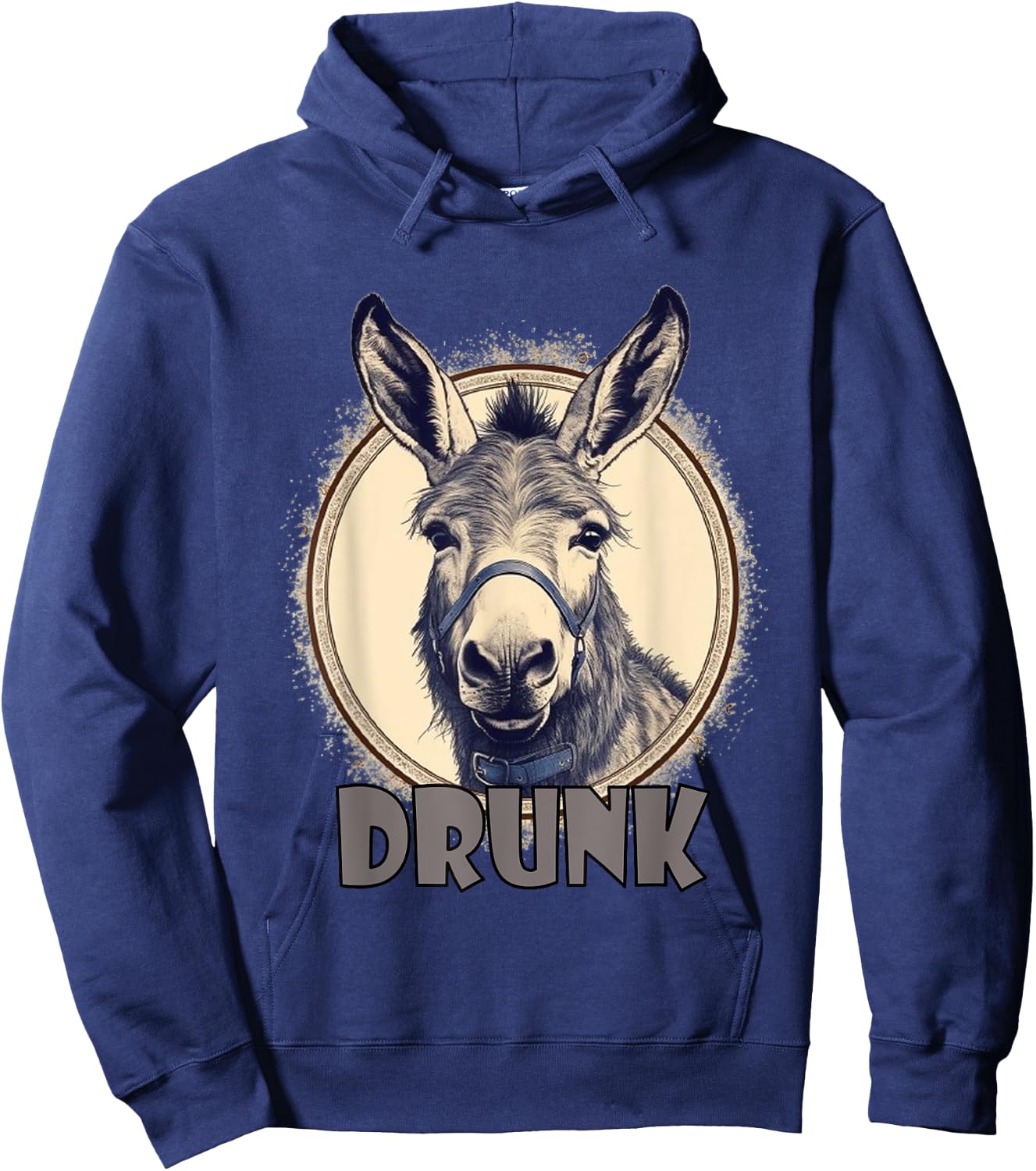 Funny Drunk Donkey Alcoholic Ass Hoodie - Hoodie | Navy
