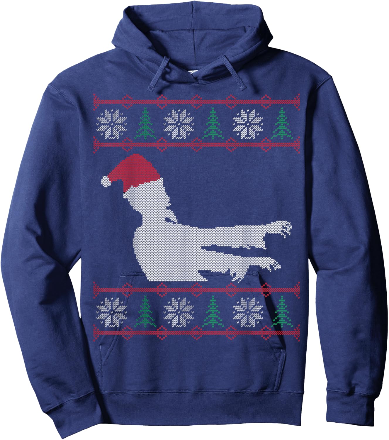 Zombie Santa Ugly Christmas Hoodie - Hoodie | Navy