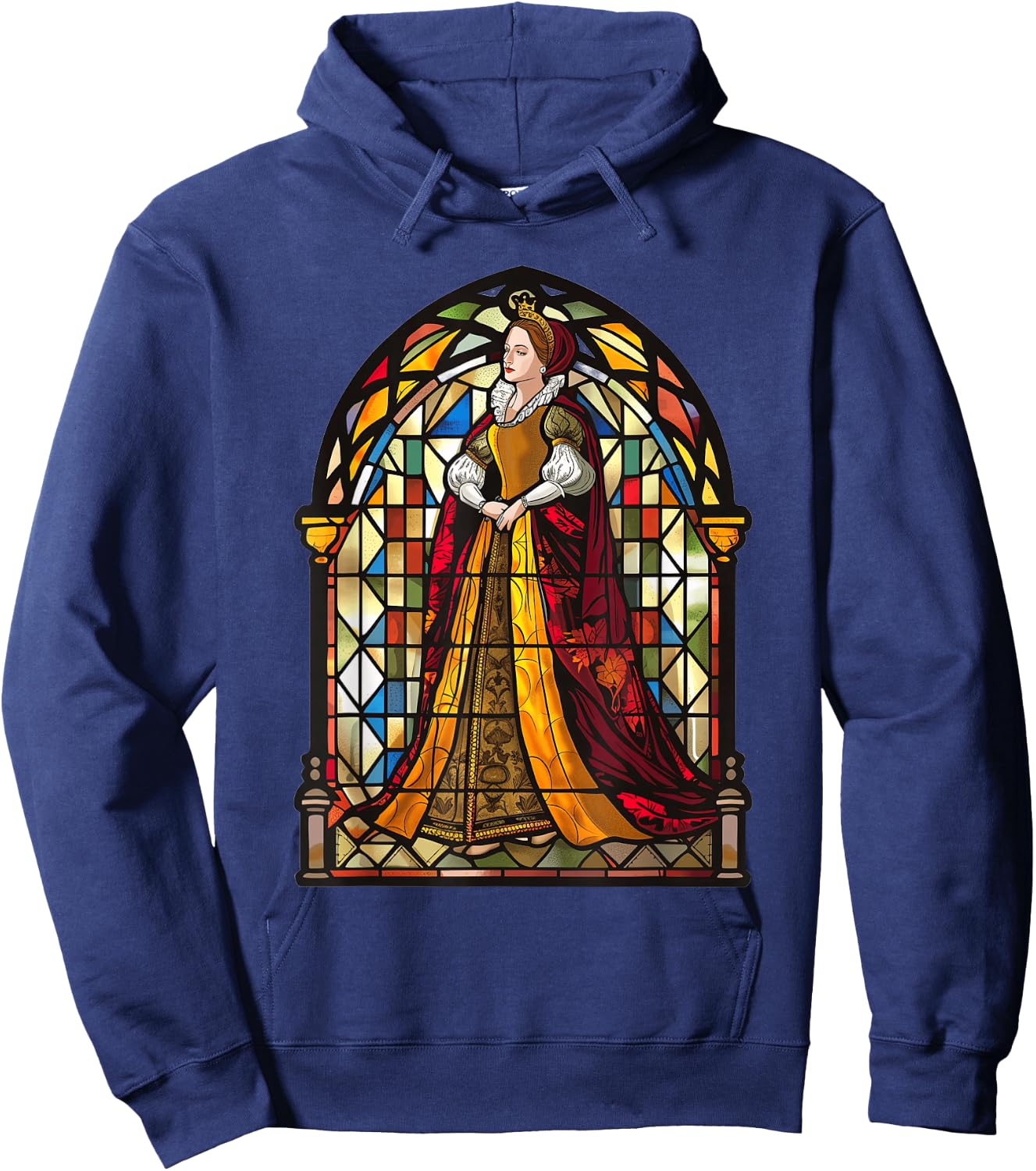 Mary Queen Of Scots Stained Glass Hoodie - Hoodie | Navy