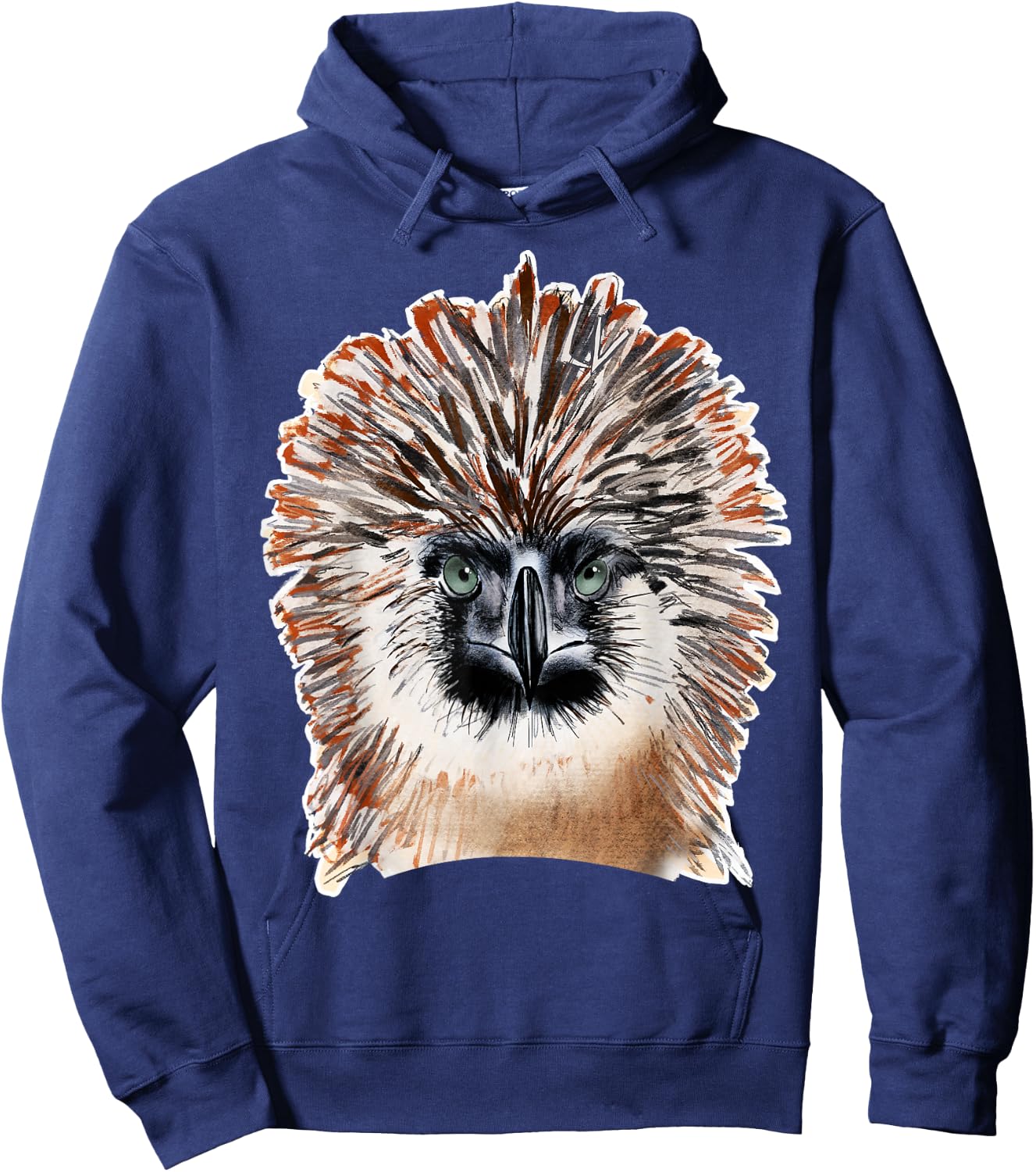 Haribon Philippine Monkey Eating Eagle Hoodie - Hoodie | Navy