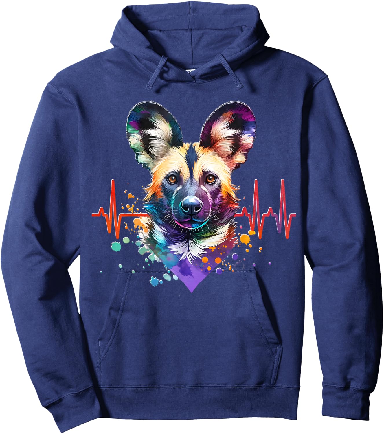 African Wild Dog Cardio African Wild Dog Hoodie - Hoodie | Navy