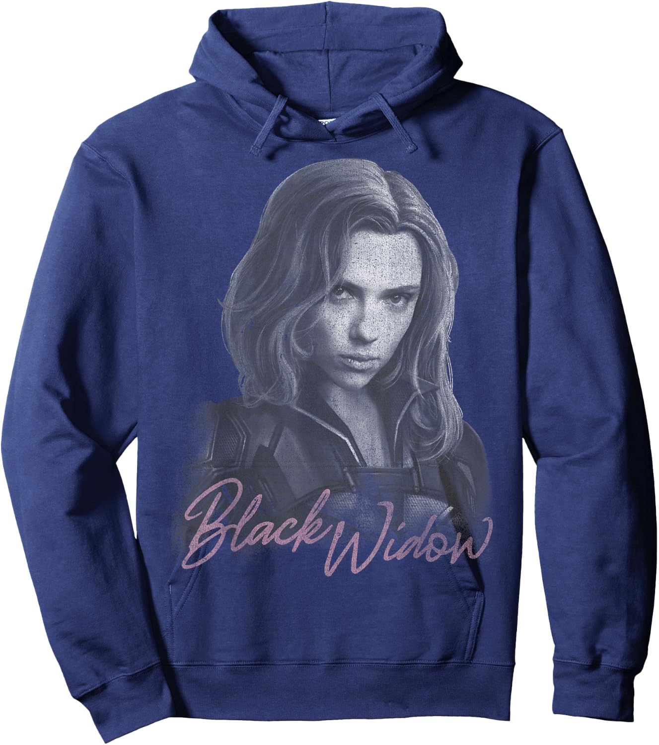 Marvel Black Widow Movie Monochromatic Portrait Hoodie - Hoodie | Navy