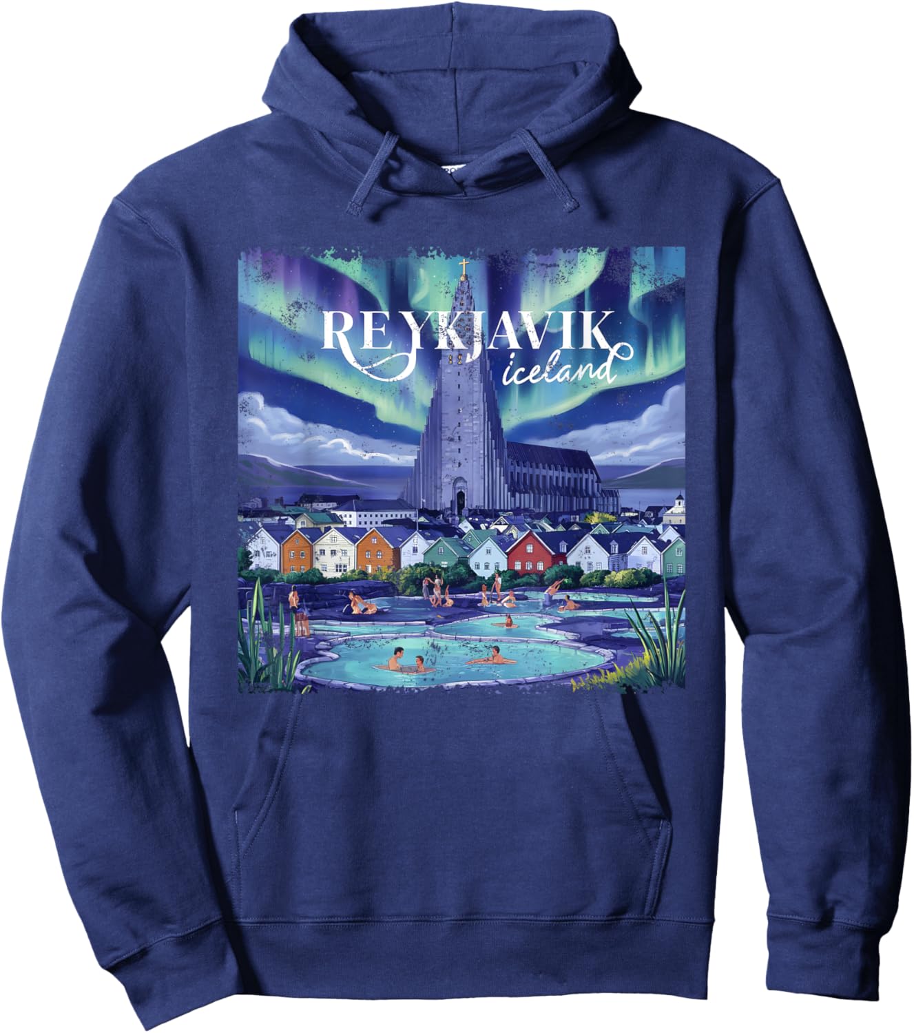 Reykjavik, Iceland Hoodie - Hoodie | Navy