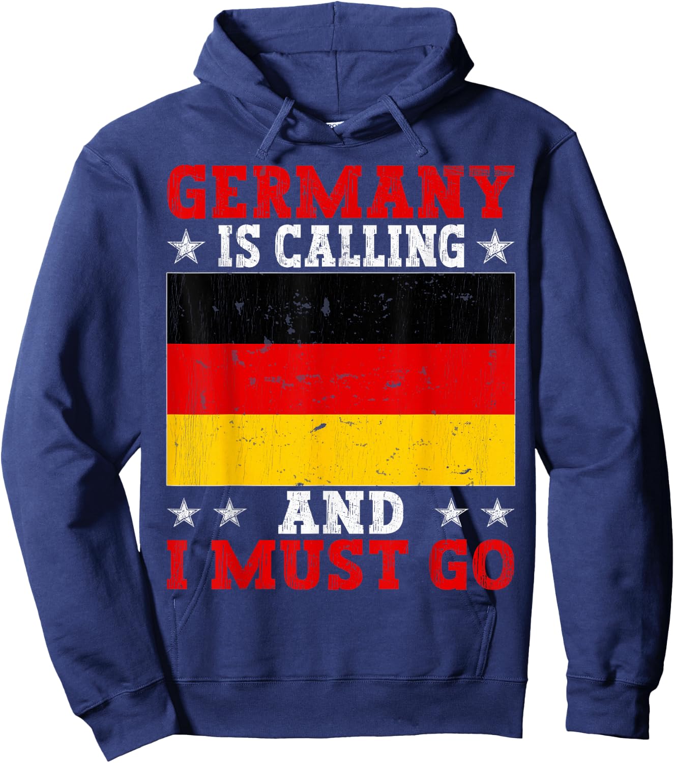 Germany Is Calling And I Must Go Travel Vintage Hoodie - Hoodie | Navy