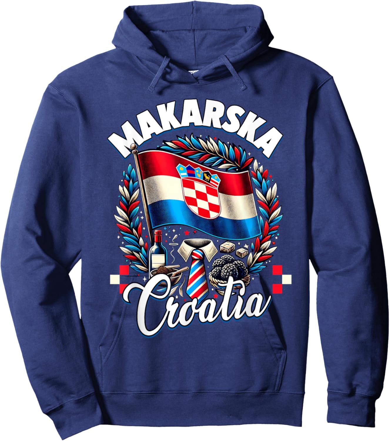 Makarska Souvenir Croatia Travel Vacation Hoodie - Hoodie | Navy
