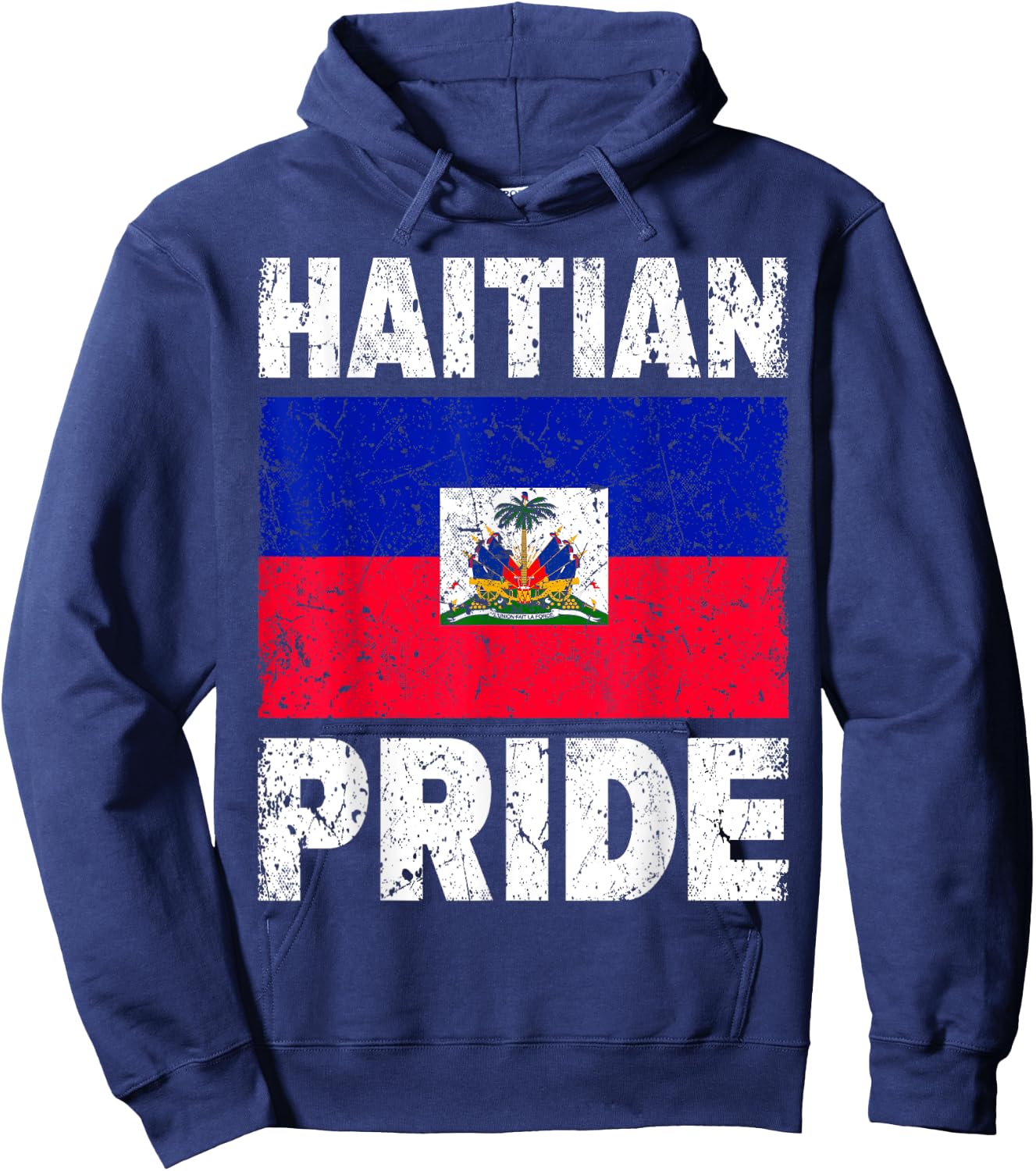 Haiti Flag Haitian Pride Hoodie - Hoodie | Navy