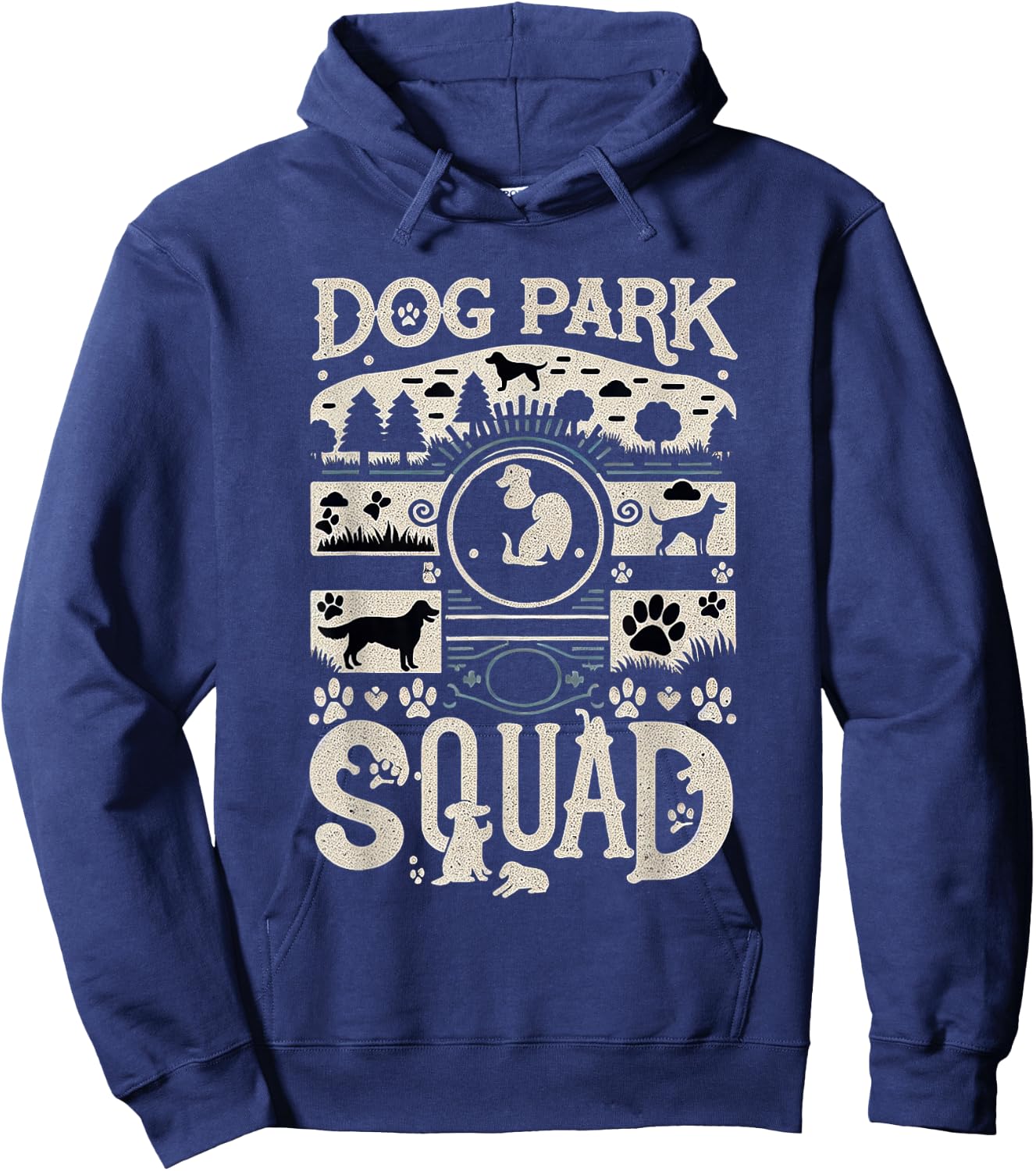 Dog Park Squad Pet Friendly Outdoor Socializing Hoodie - Hoodie | Navy