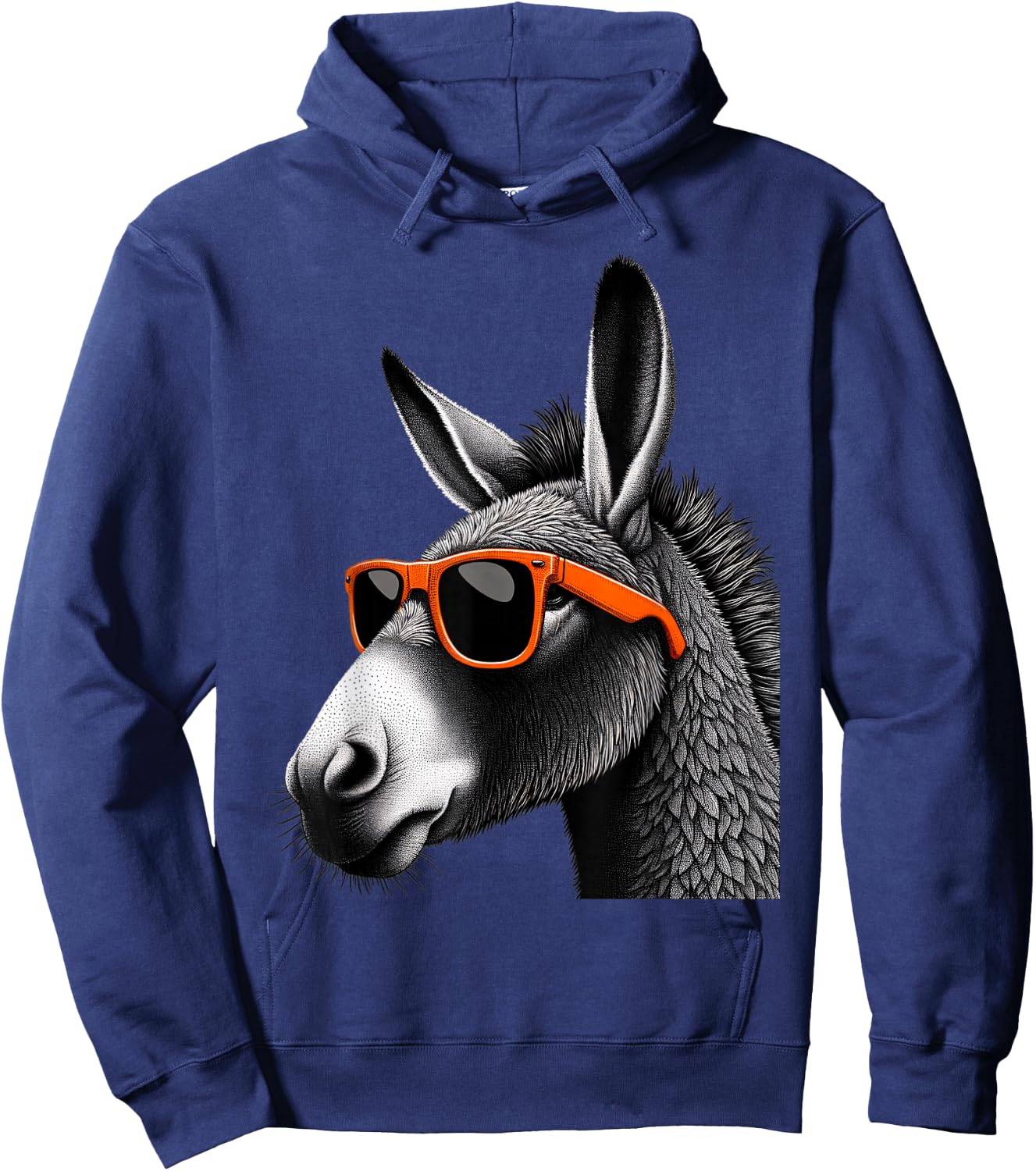 Cool Mule Wearing Sunglasses Graphic Art Hoodie - Hoodie | Navy