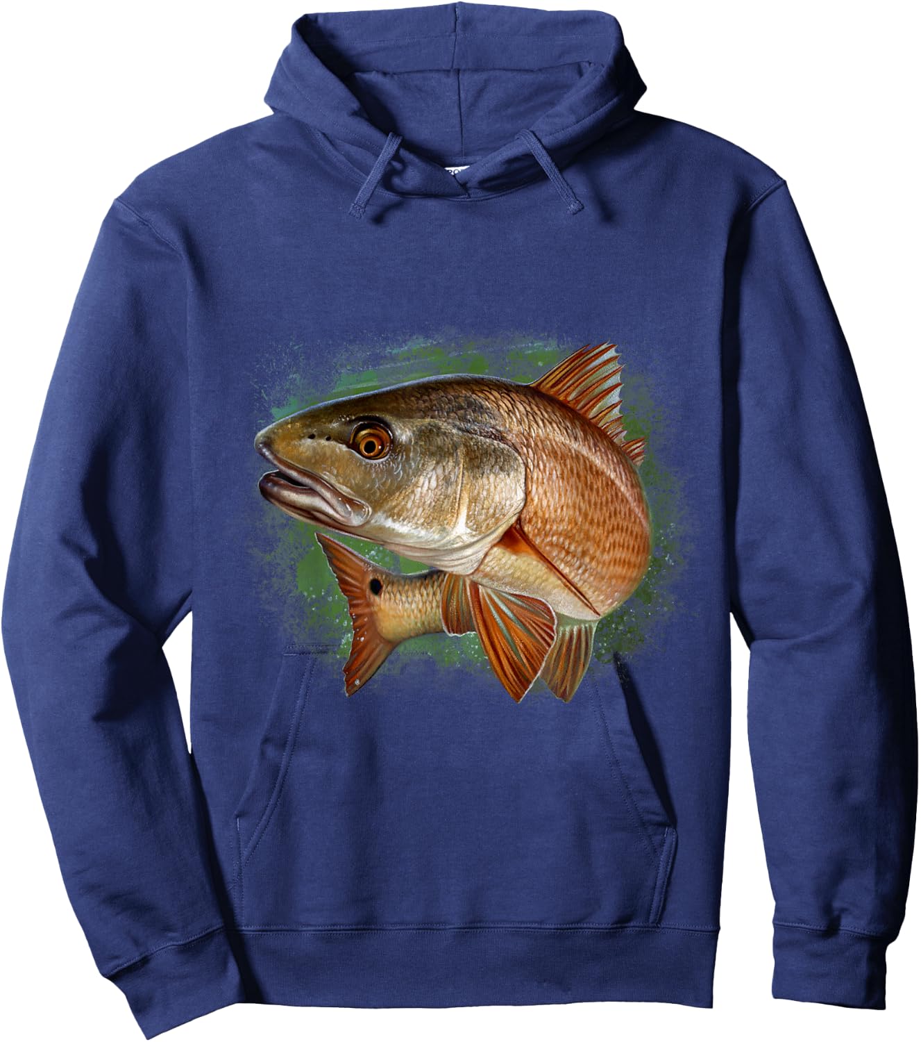 Redfish | Red Drum Fish Shirt Hoodie - Hoodie | Navy