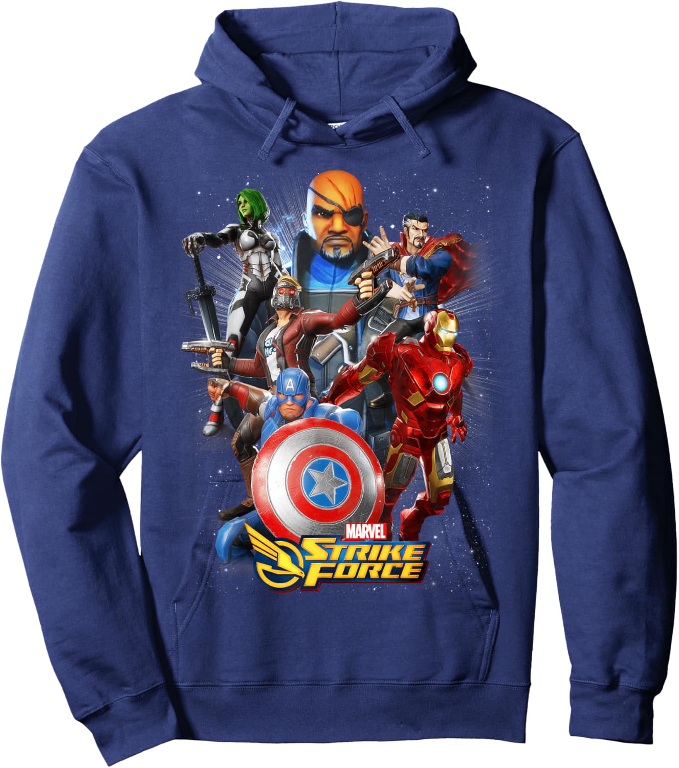 Marvel Strike Force Hero Team Up Graphic Hoodie - Hoodie | Navy