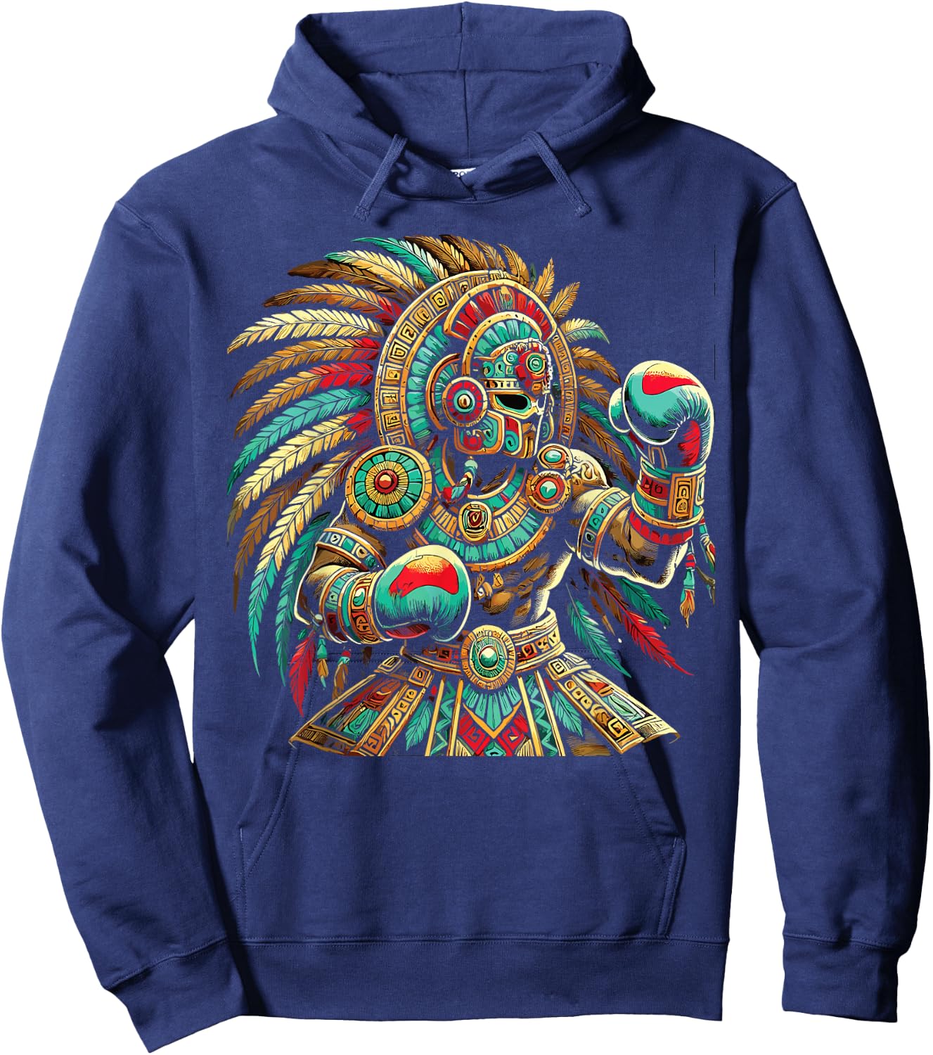 Mexican Boxing Pride Inka Sports Design Hoodie - Hoodie | Navy