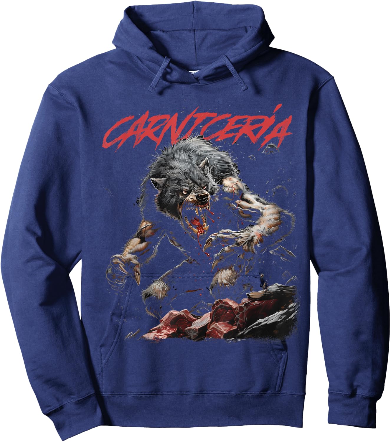 Angry Werewolf Hoodie - Hoodie | Navy