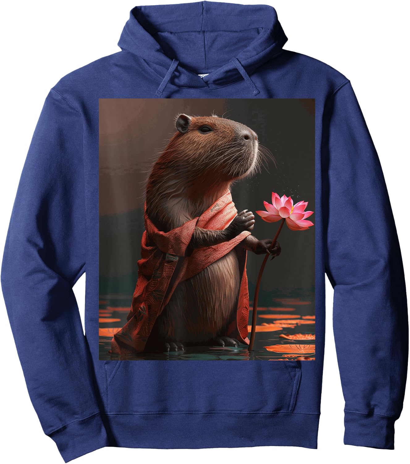 Funny Graphic Capybara Hoodie - Hoodie | Navy