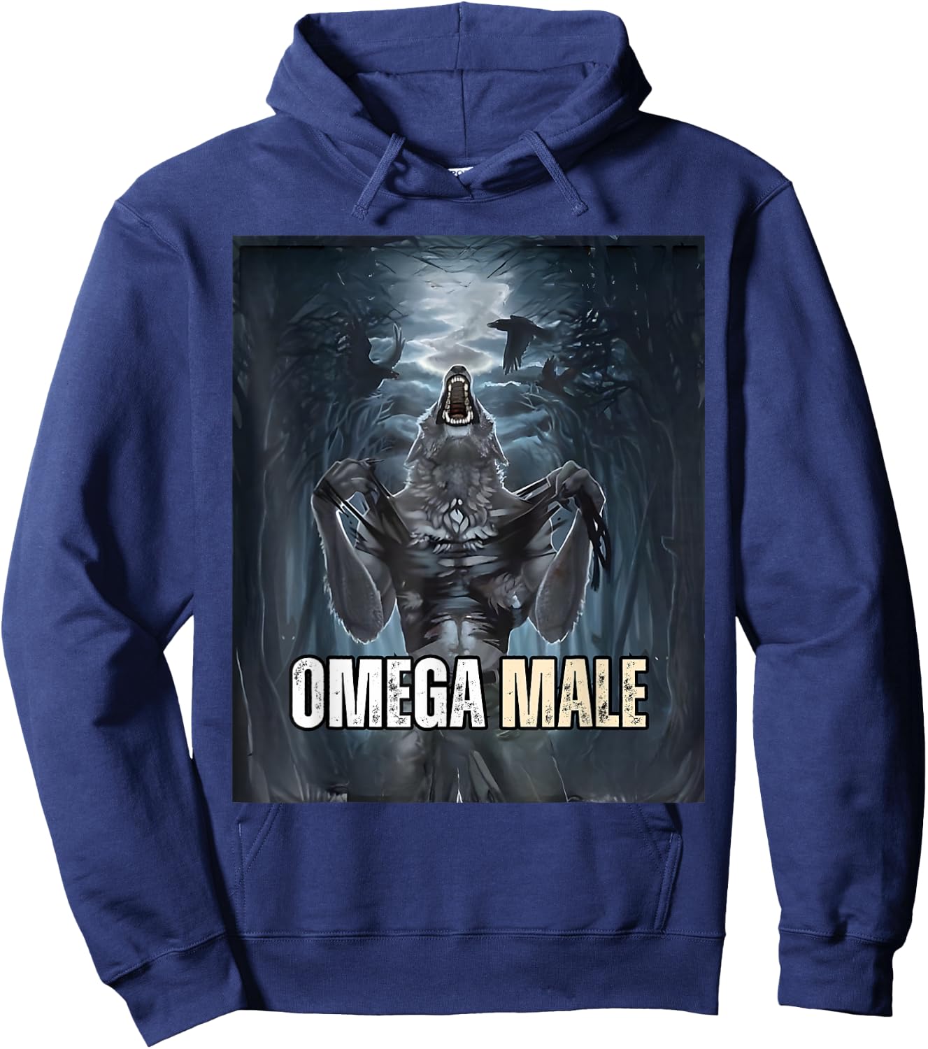 Omega Male Wolf Hoodie - Hoodie | Navy