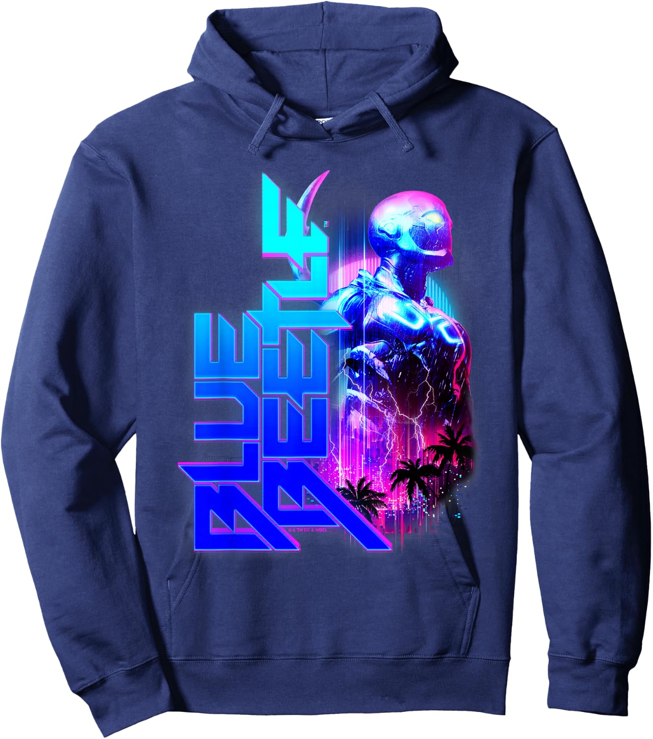 Blue Beetle Movie Lightning Hoodie - Hoodie | Navy