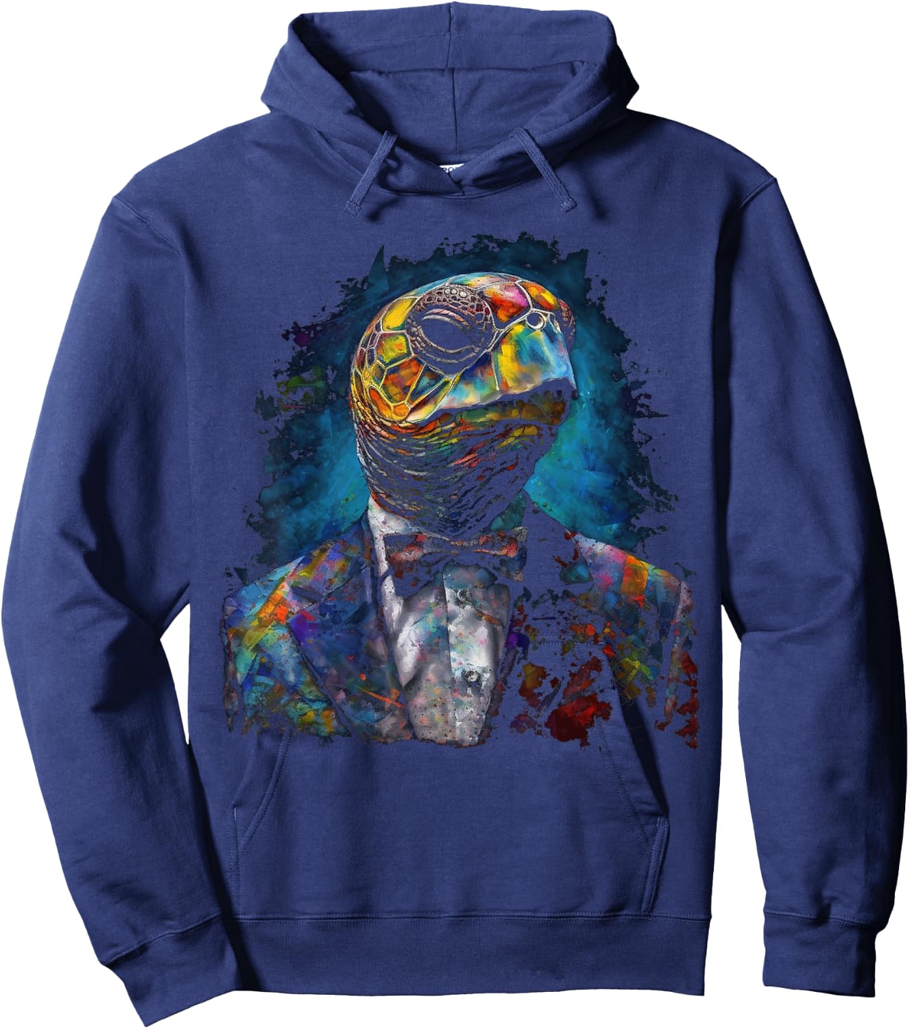 Turtle Artwork - Animal Art Turtle Hoodie - Hoodie | Navy